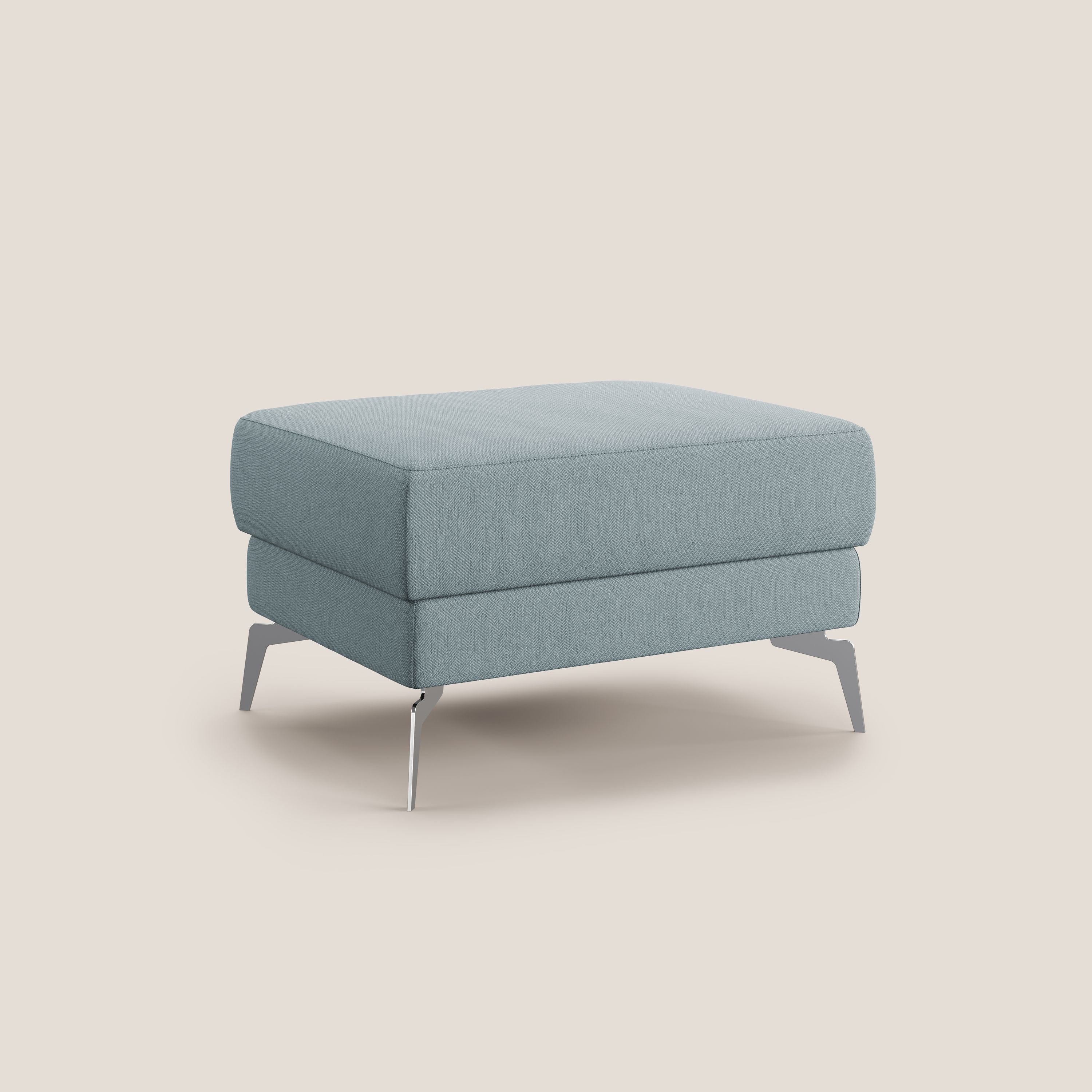 Star Pouf con piedini alti in tessuto smacchiabile T05 carta da zucchero - divani.store