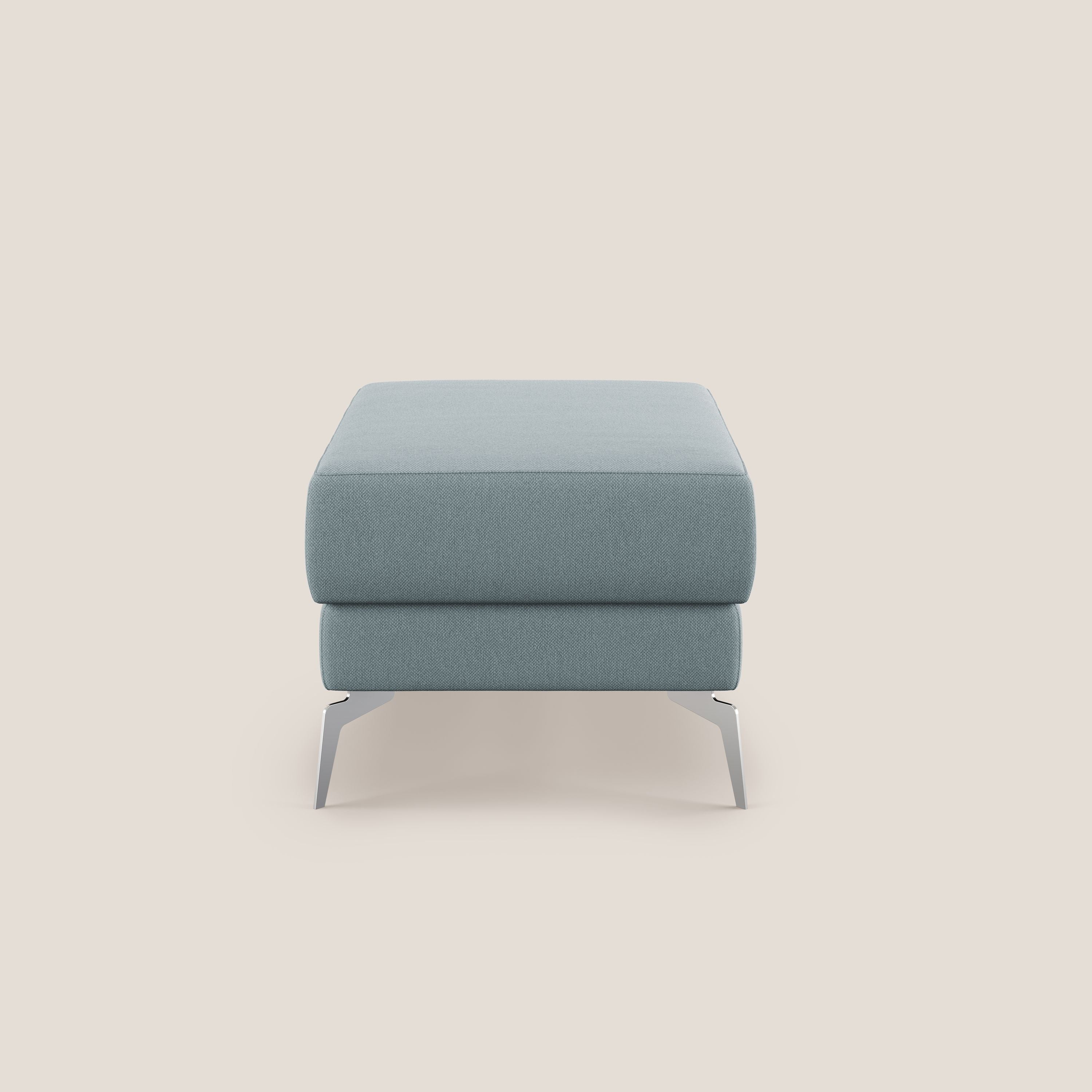 Star Pouf con piedini alti in tessuto smacchiabile T05 carta da zucchero - divani.store