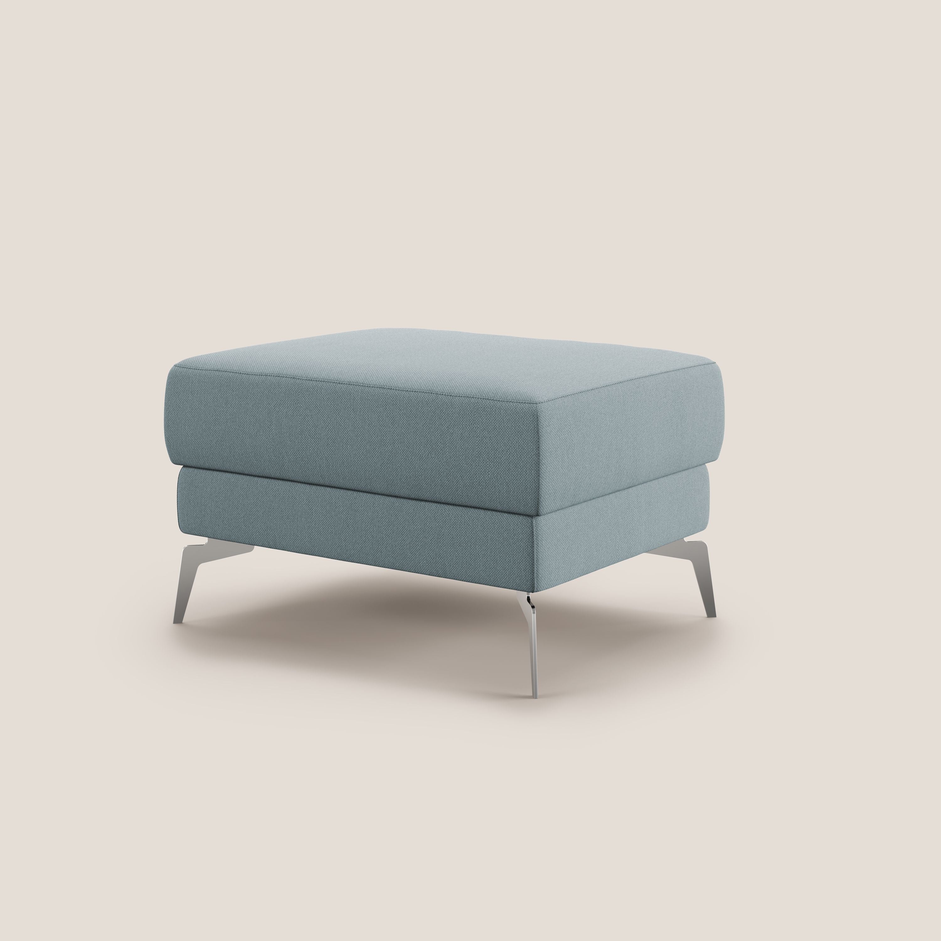 Star Pouf con piedini alti in tessuto smacchiabile T05 carta da zucchero - divani.store