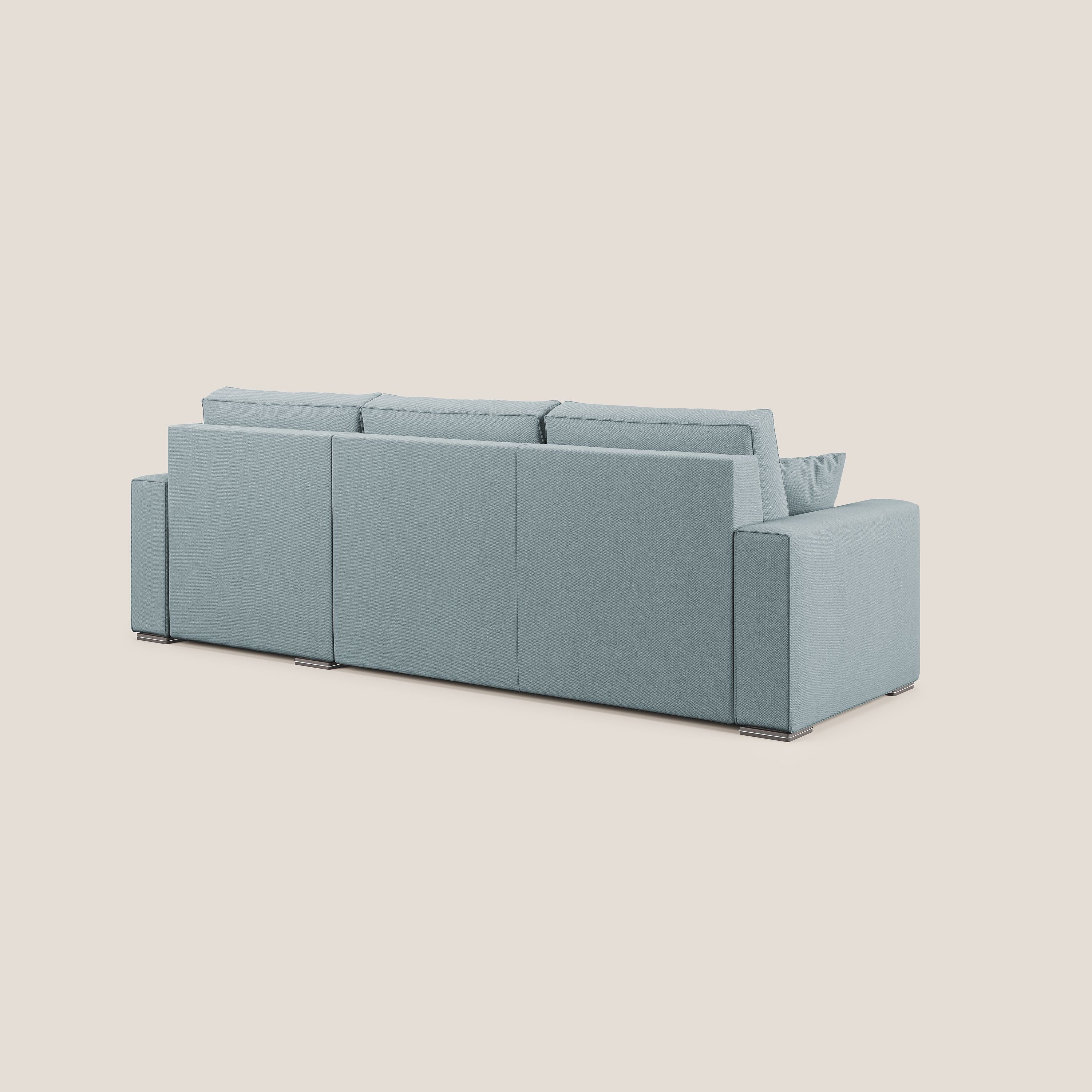 Dream Divano letto angolare in tessuto smacchiabile T05 carta da zucchero - divani.store