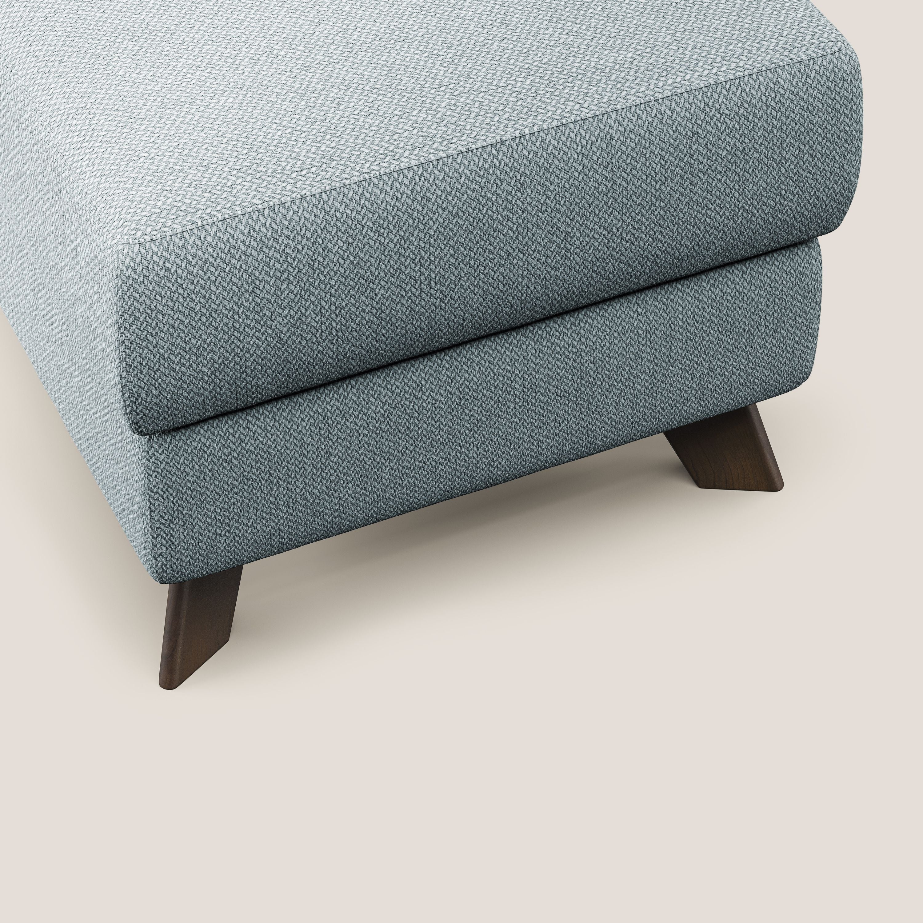 Moon Pouf contenitore e piedini alti in tessuto smacchiabile con acqua T05 carta da zucchero - divani.store