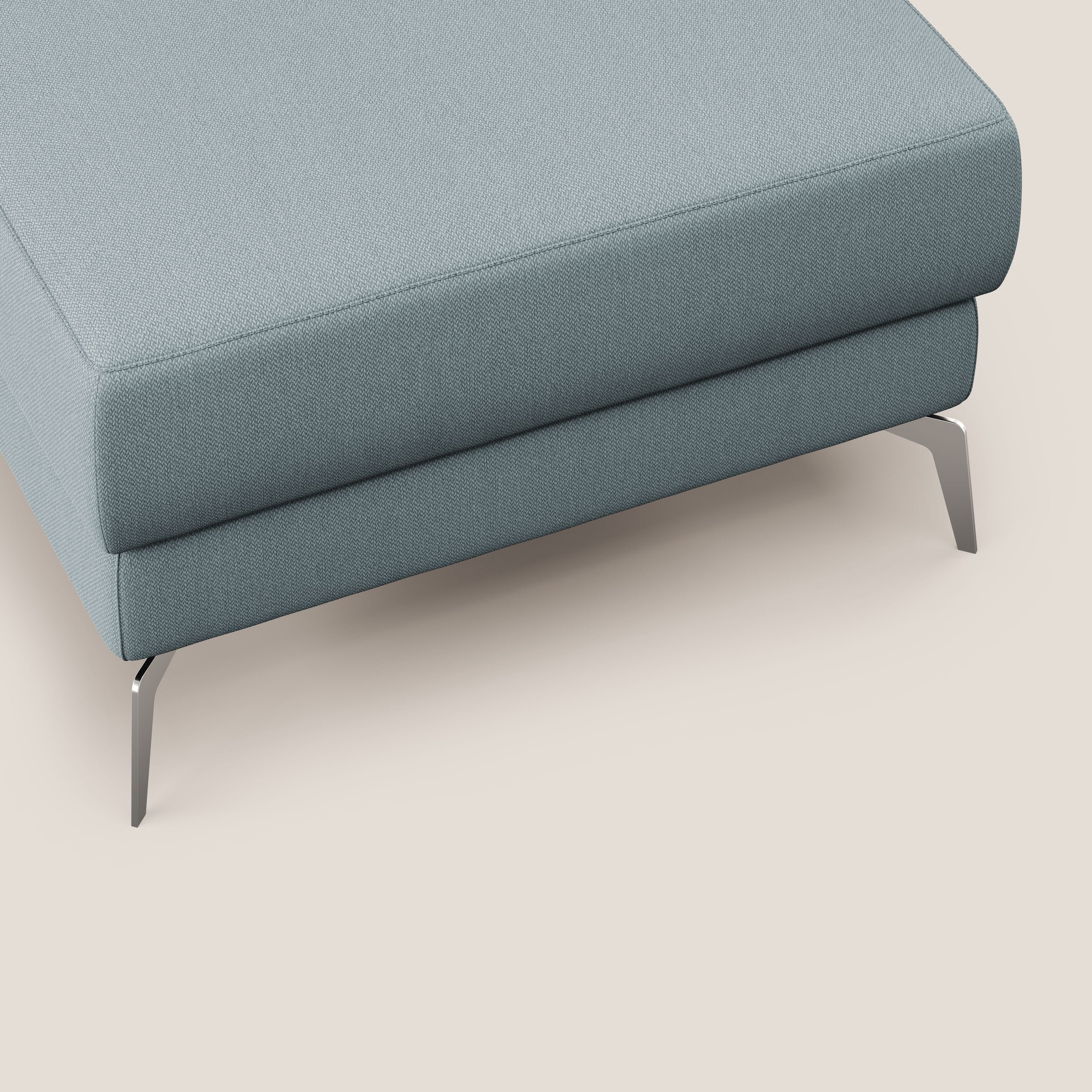 Star Pouf con piedini alti in tessuto smacchiabile T05 carta da zucchero - divani.store