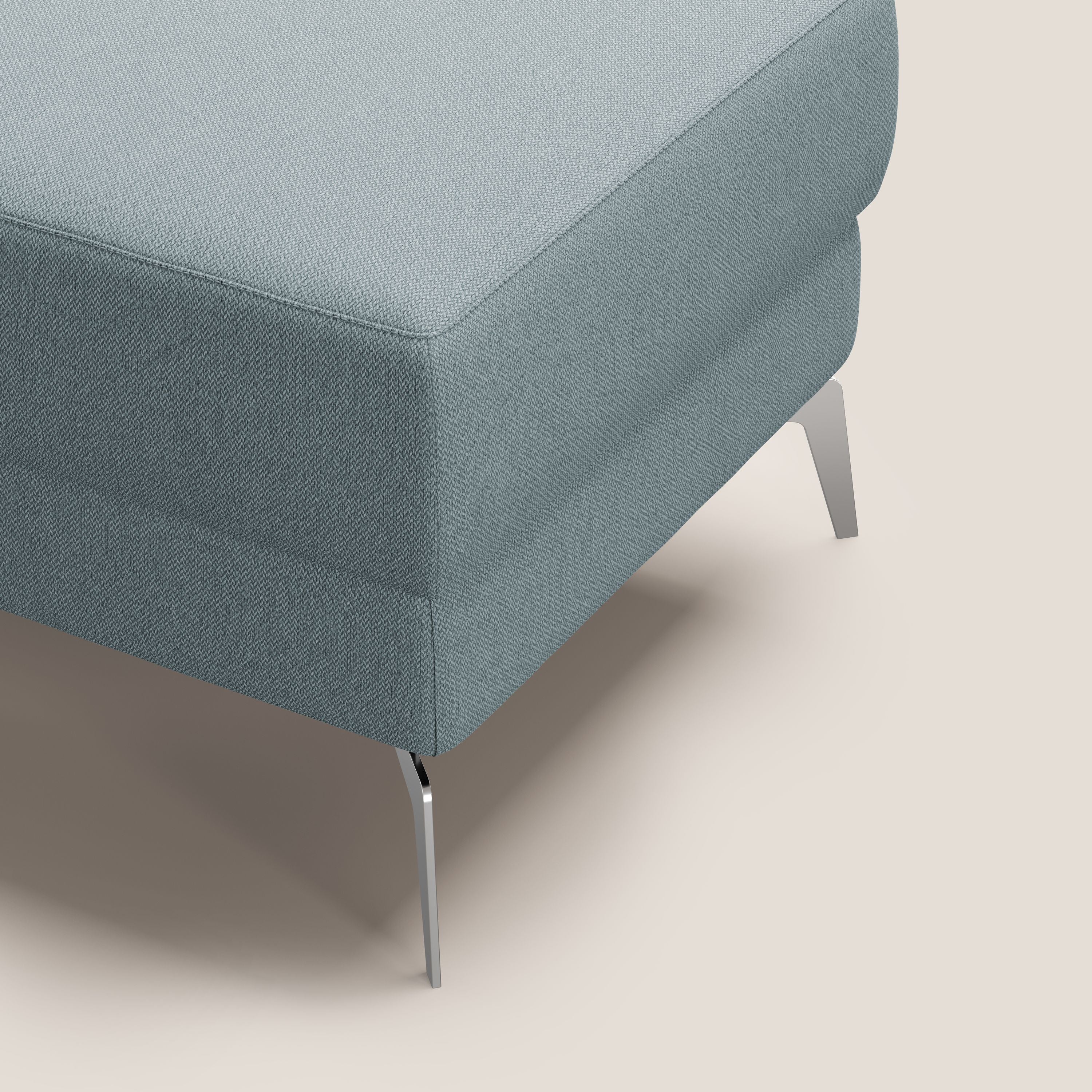 Star Pouf con piedini alti in tessuto smacchiabile T05 carta da zucchero - divani.store