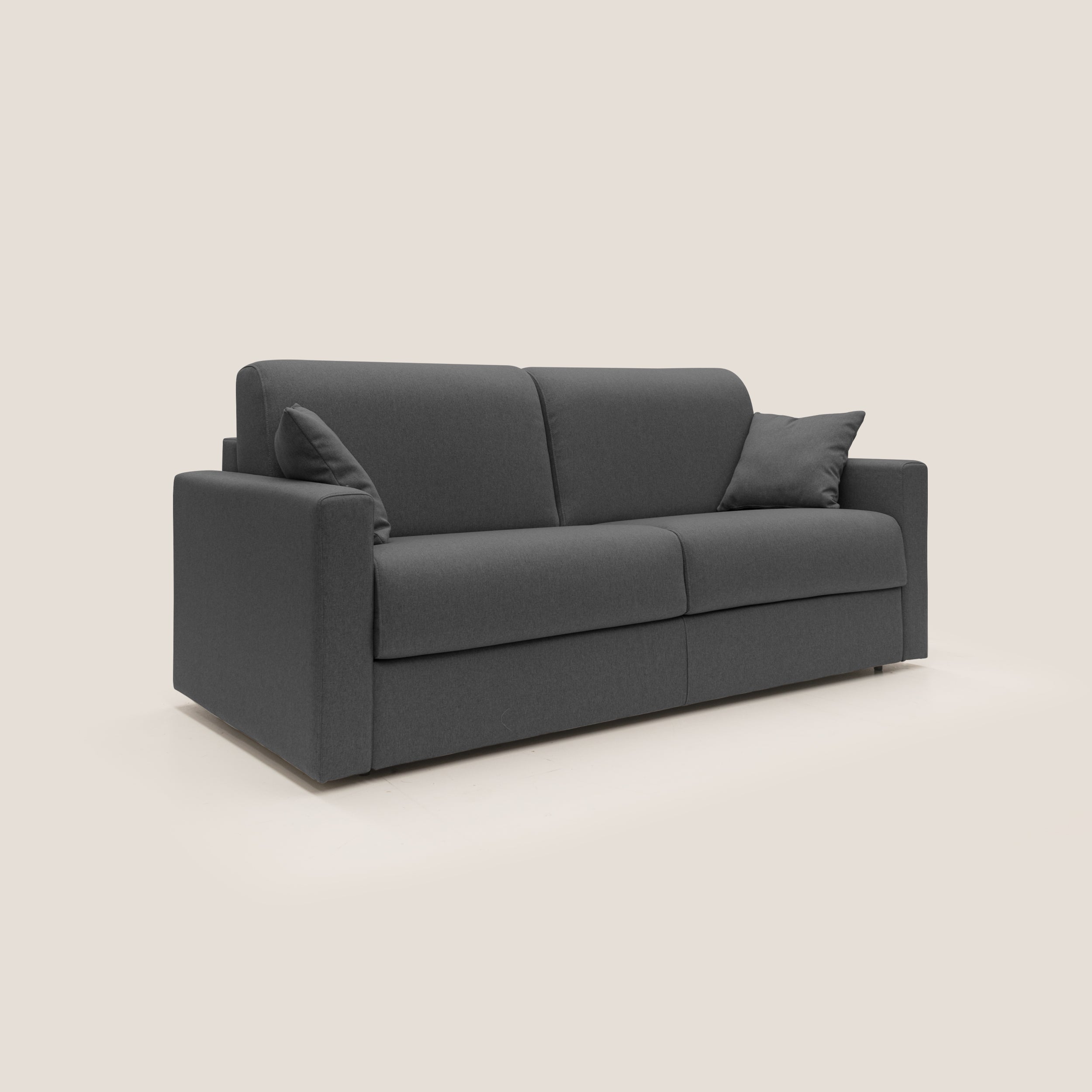 Chris Divano letto matrimoniale in tessuto impermeabile T13 antracite - divani.store