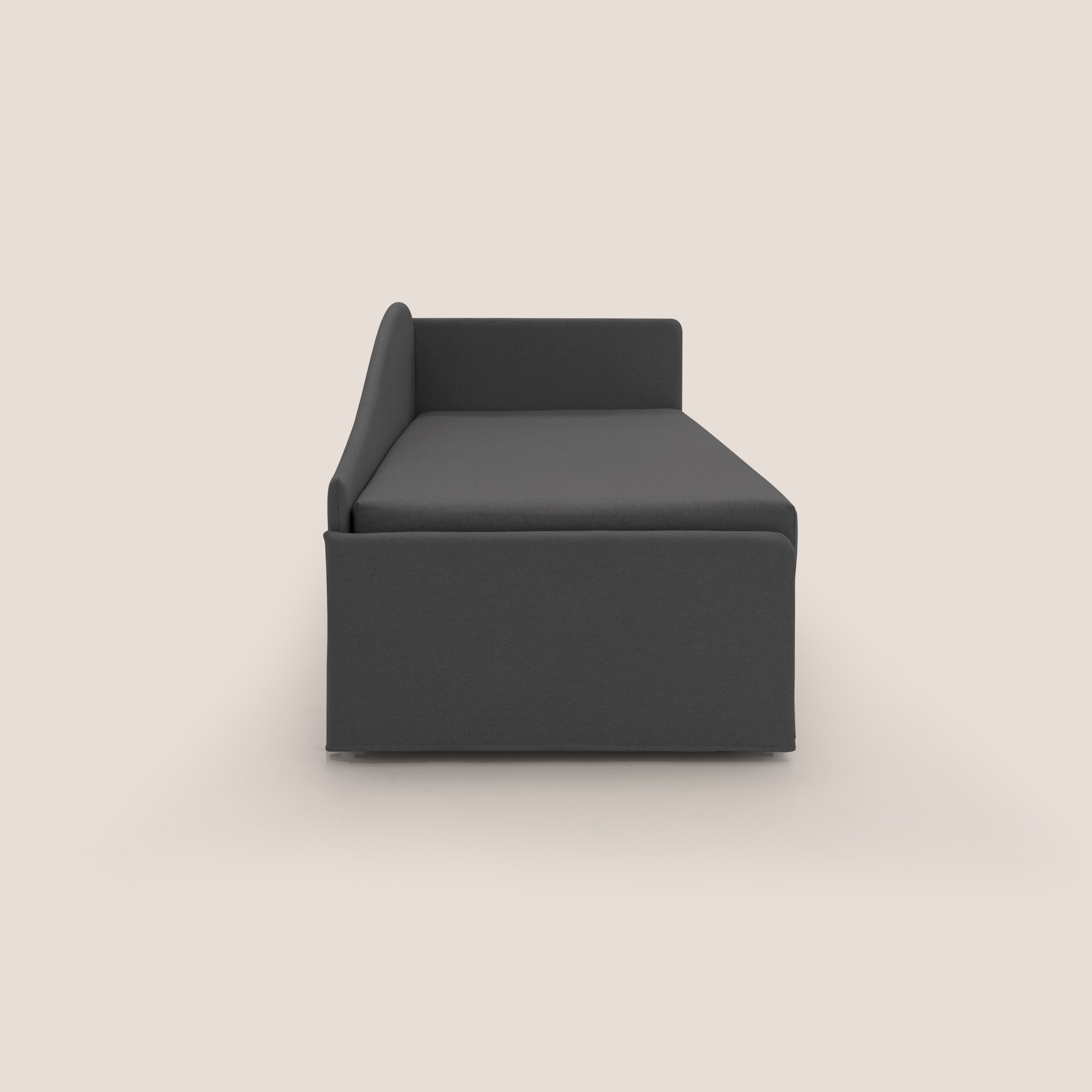 Nolo Divano duplex con doppio letto in tessuto simil cotone impermeabile T13 antracite - divani.store