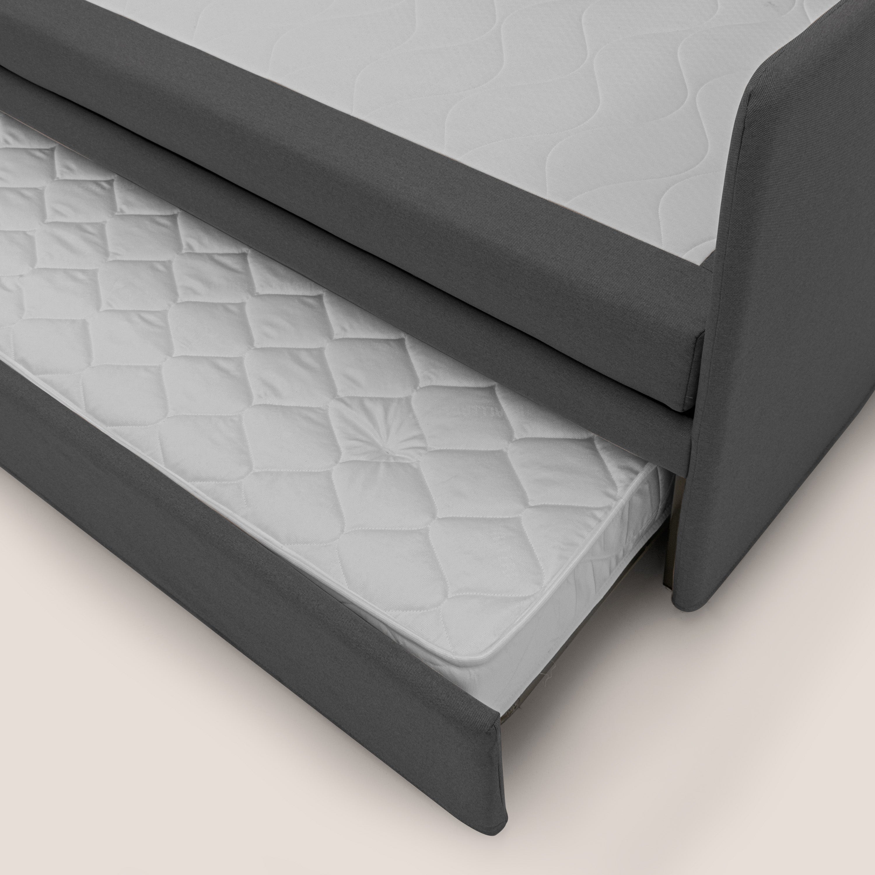 Brenta Divano duplex con doppio letto in tessuto simil cotone impermeabile T13 antracite - divani.store