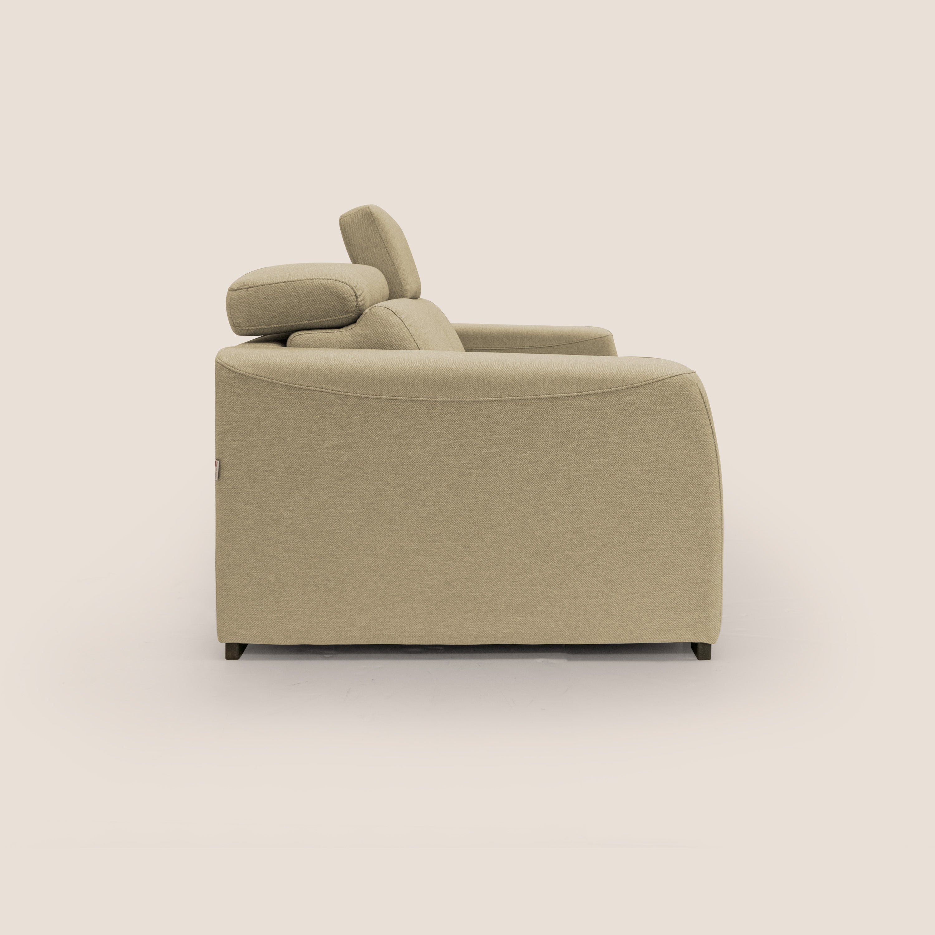 Poseidon divano letto + relax elettrico in tessuto smacchiabile impermeabile T05 cammello