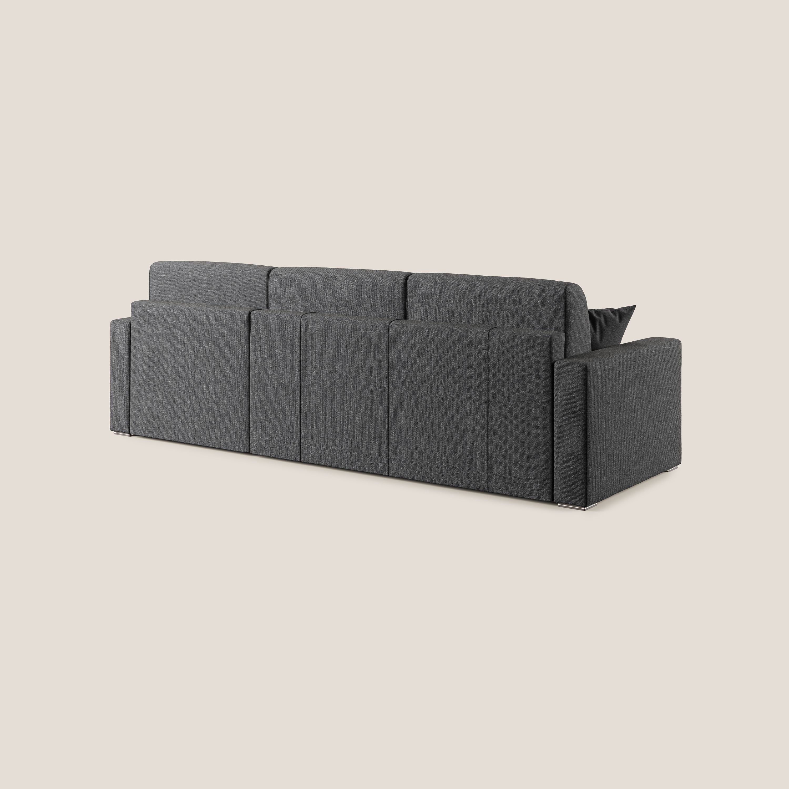 Best Divano letto angolare con penisola in tessuto smacchiabile QuickClean T08 antracite - divani.store