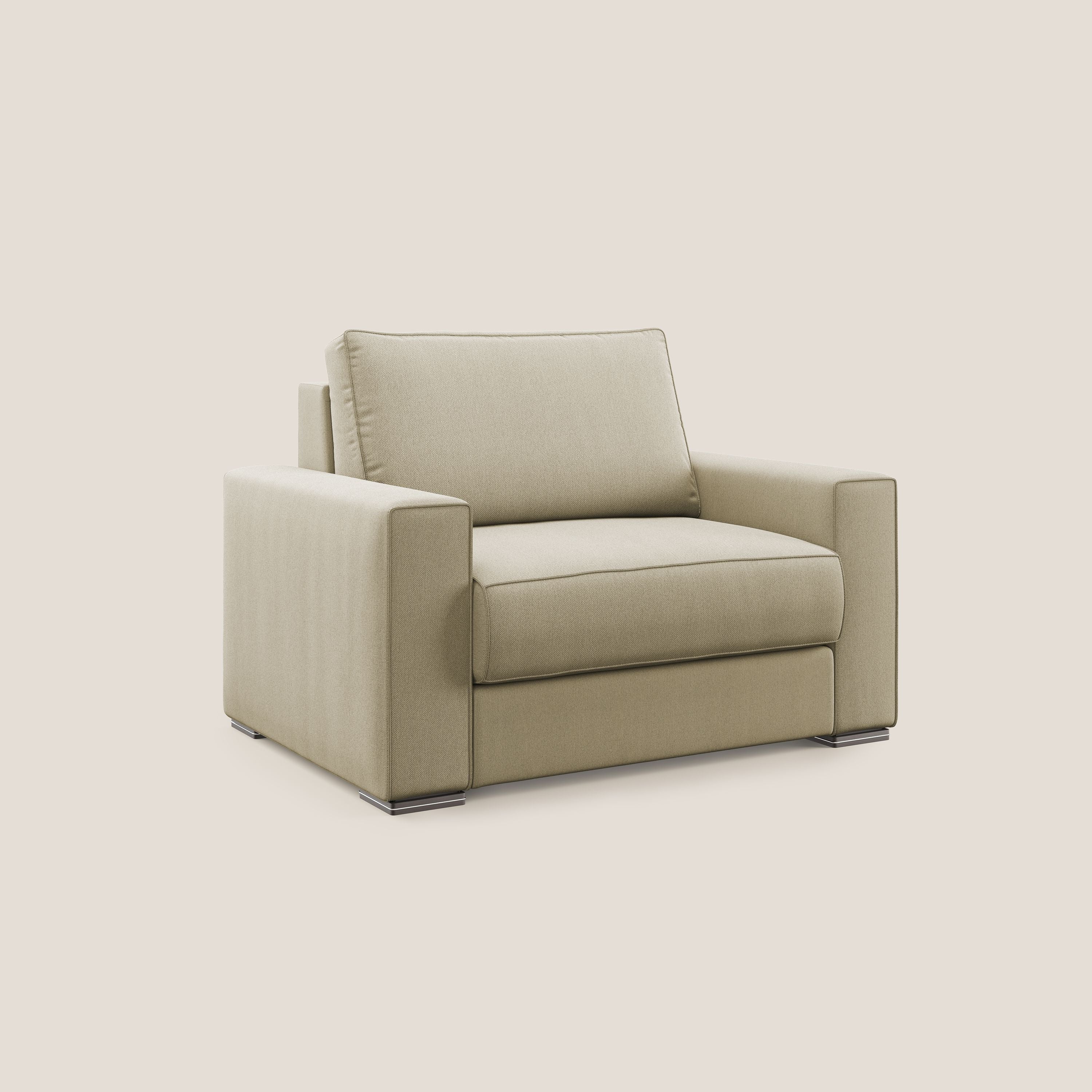 Dream poltrona letto in tessuto smacchiabile T05 cammello - divani.store