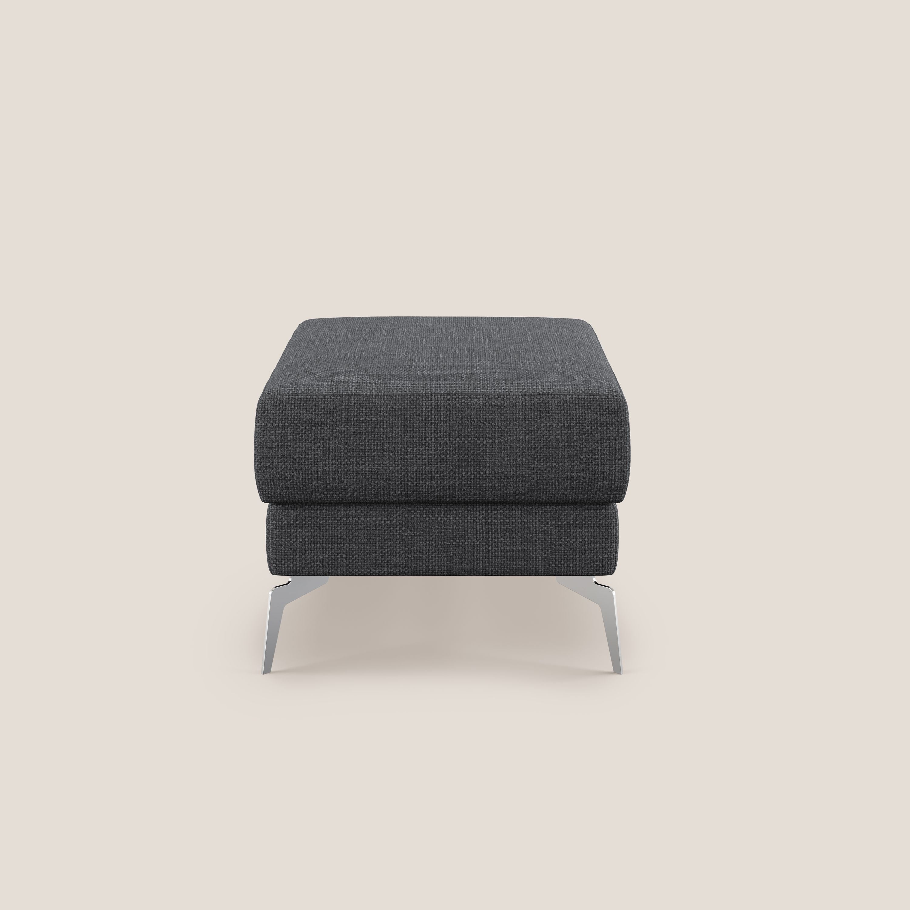 Star Pouf con piedini alti in tessuto impermeabile morbido intreccio T06 antracite - divani.store