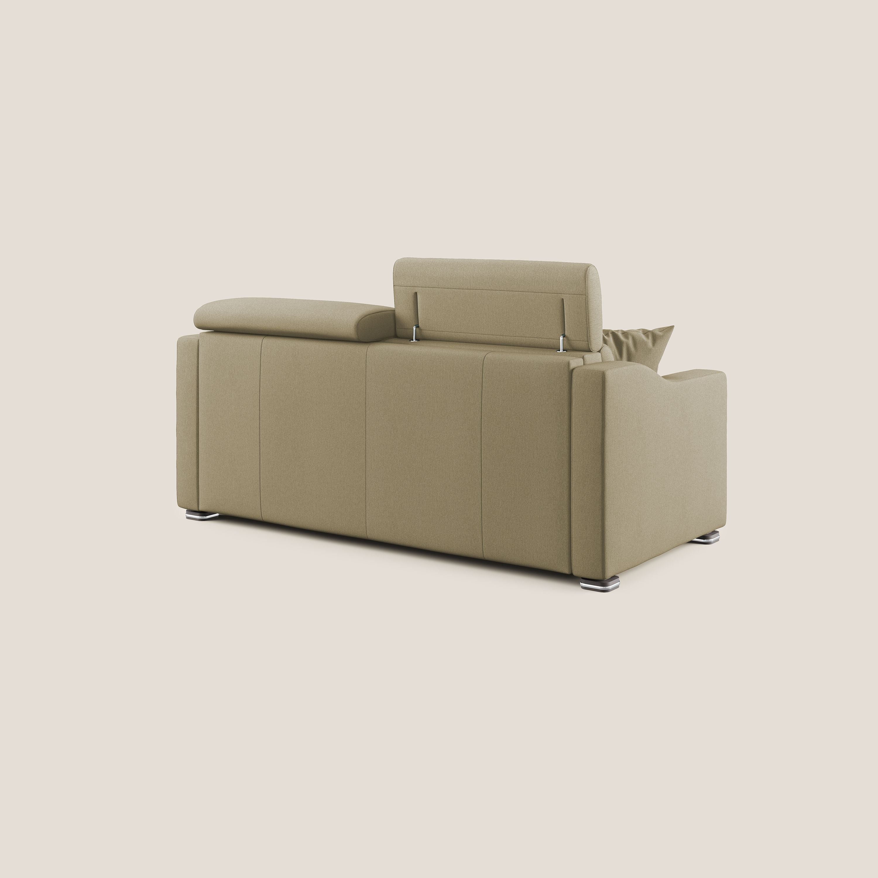 Amber divano letto matrimoniale in tessuto smacchiabile T05 cammello - divani.store