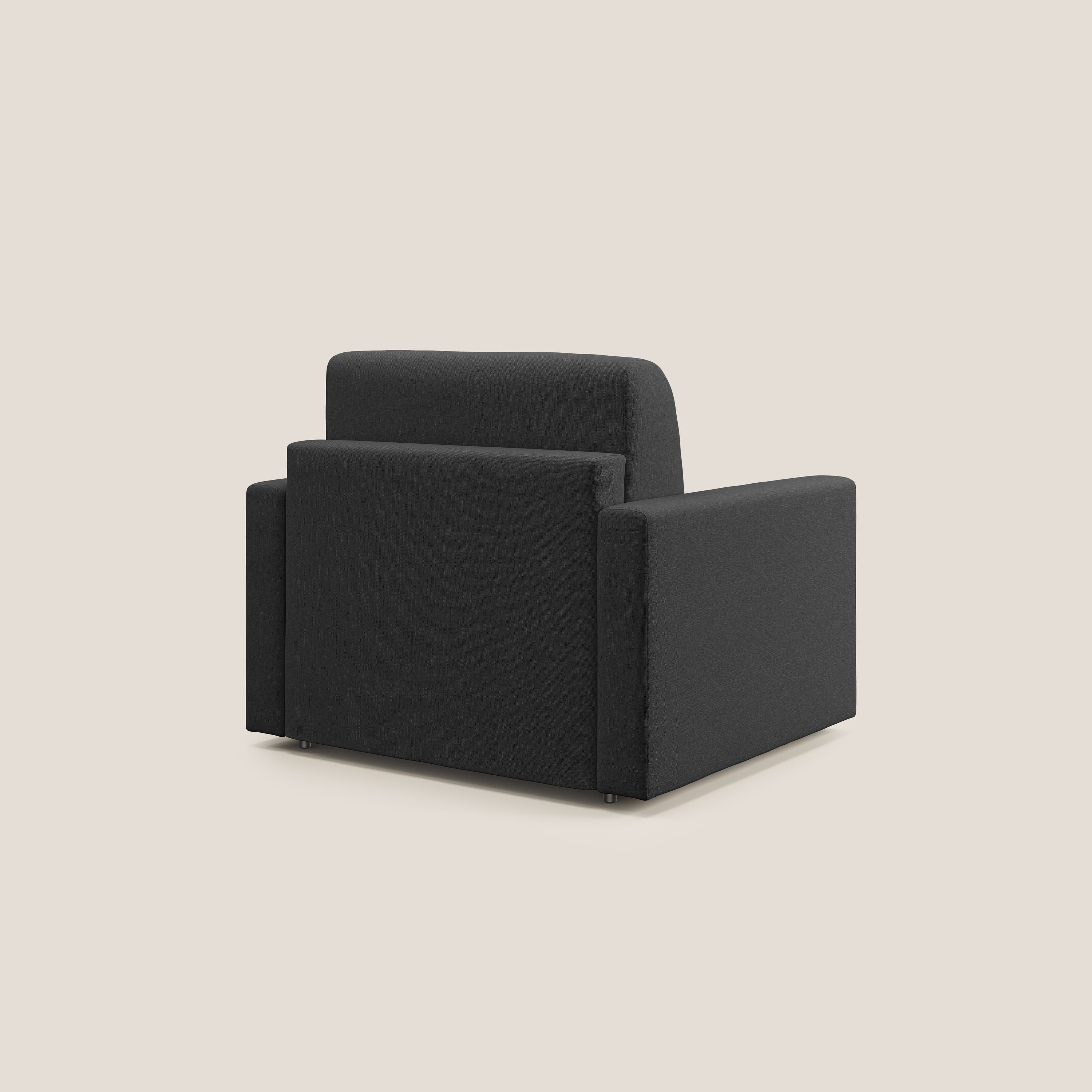 Chris poltrona letto in tessuto impermeabile T13 antracite - divani.store