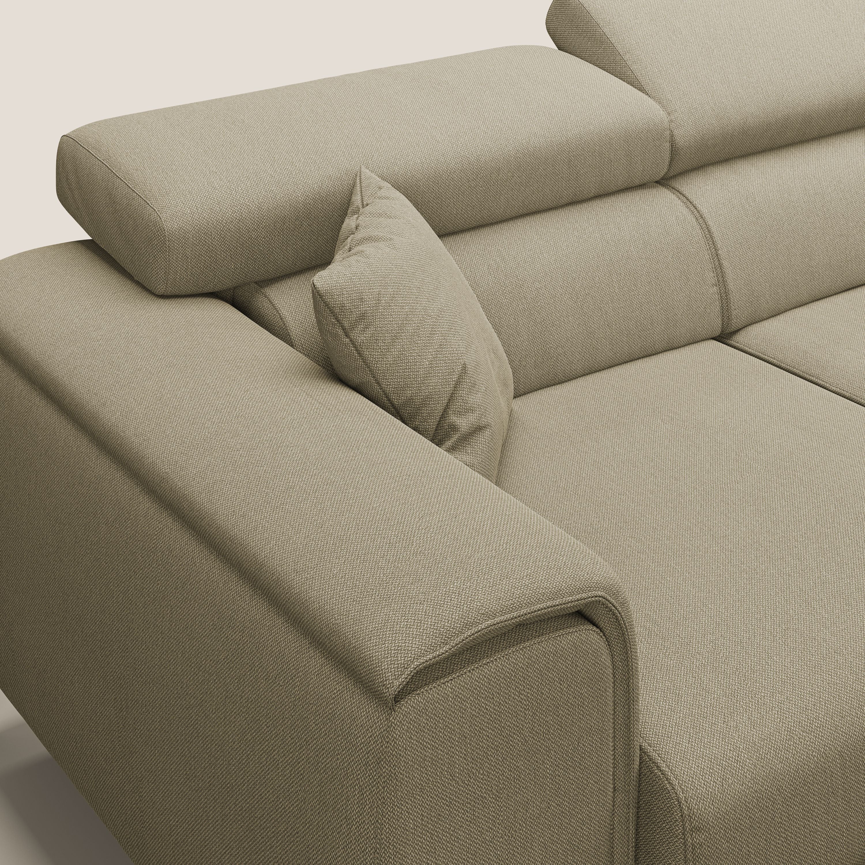 Fusion divano con 3 sedute allungabili in tessuto smacchiabile T05 cammello - divani.store