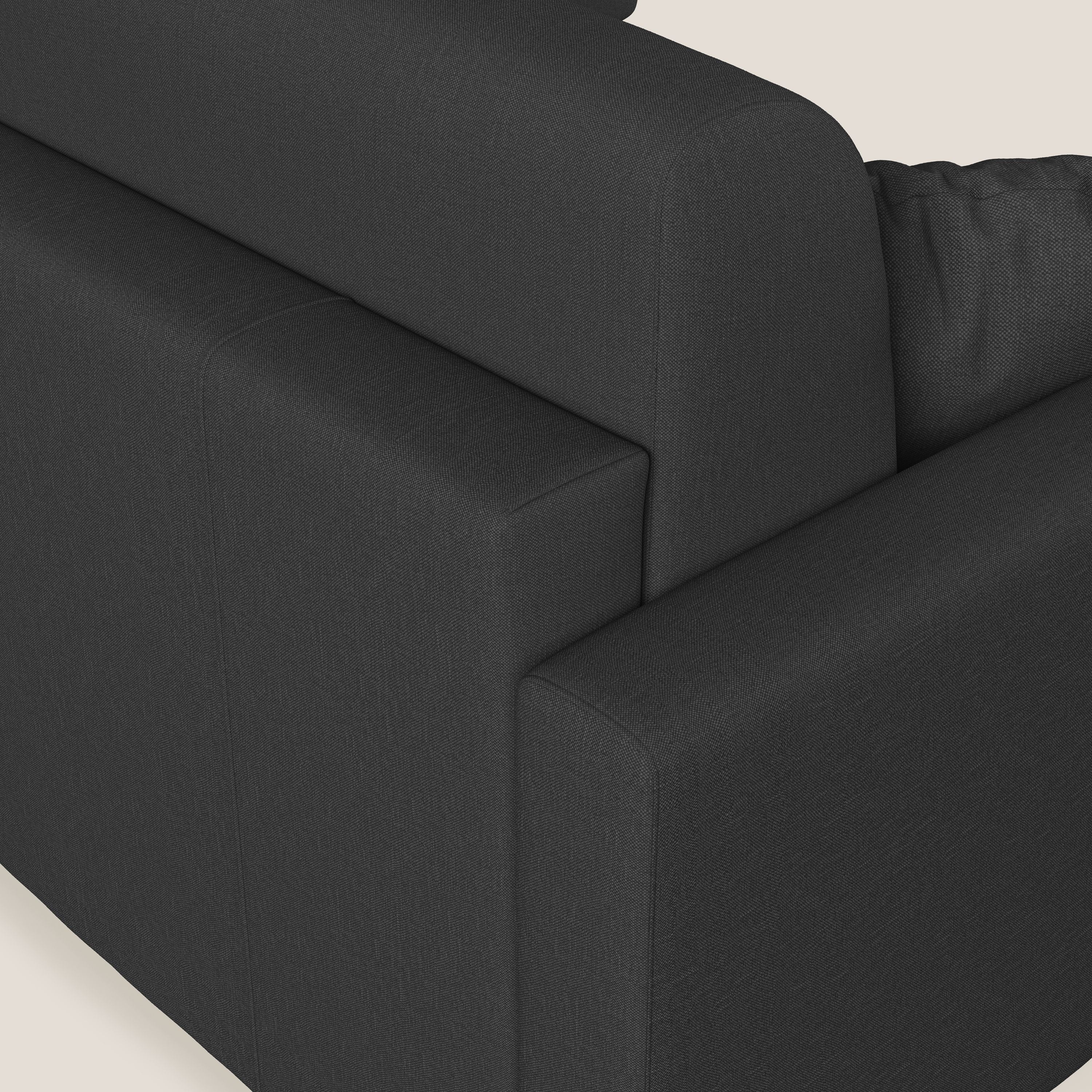 Chris Divano letto angolare 5 posti in tessuto impermeabile T13 antracite - divani.store