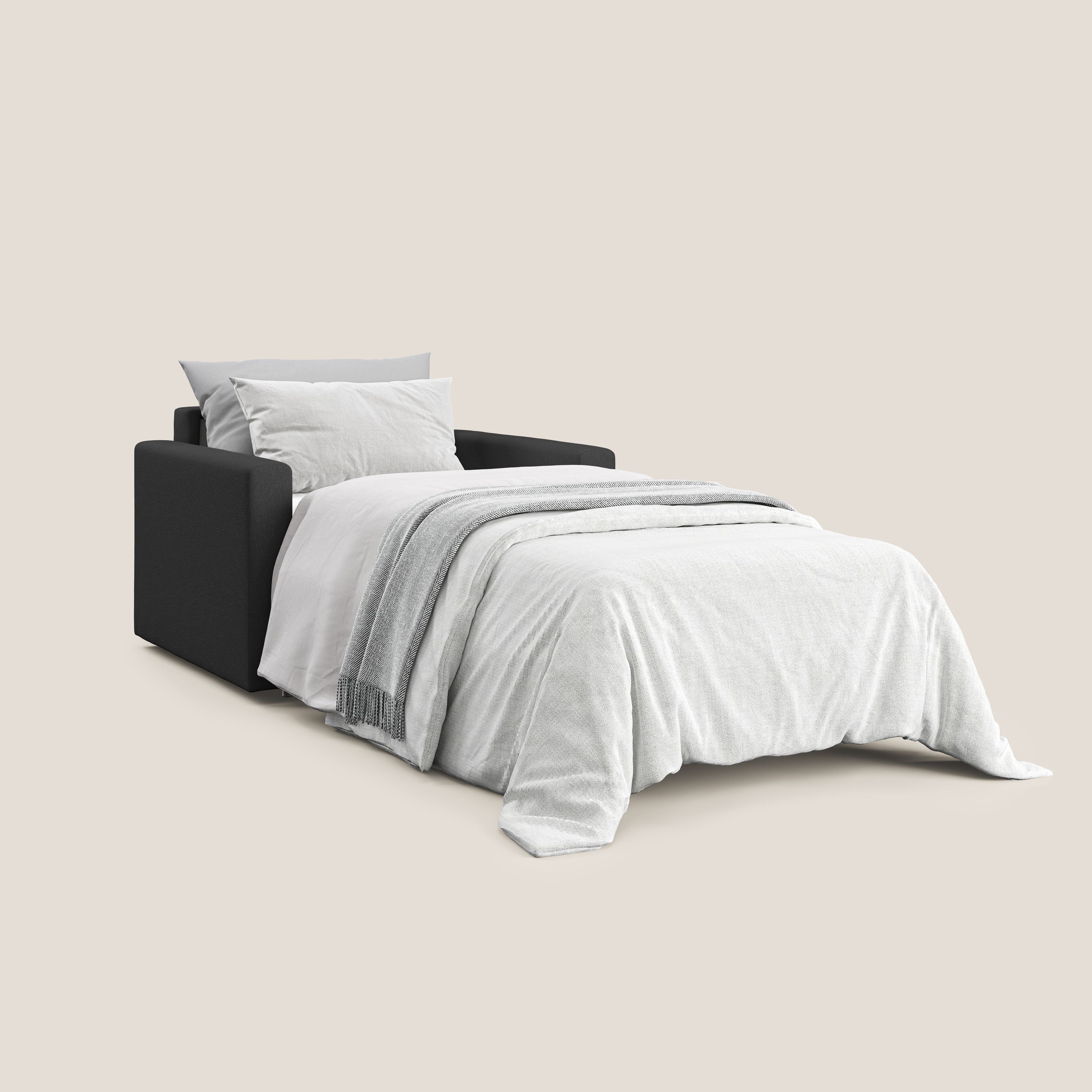 Chris poltrona letto in tessuto impermeabile T13 antracite - divani.store