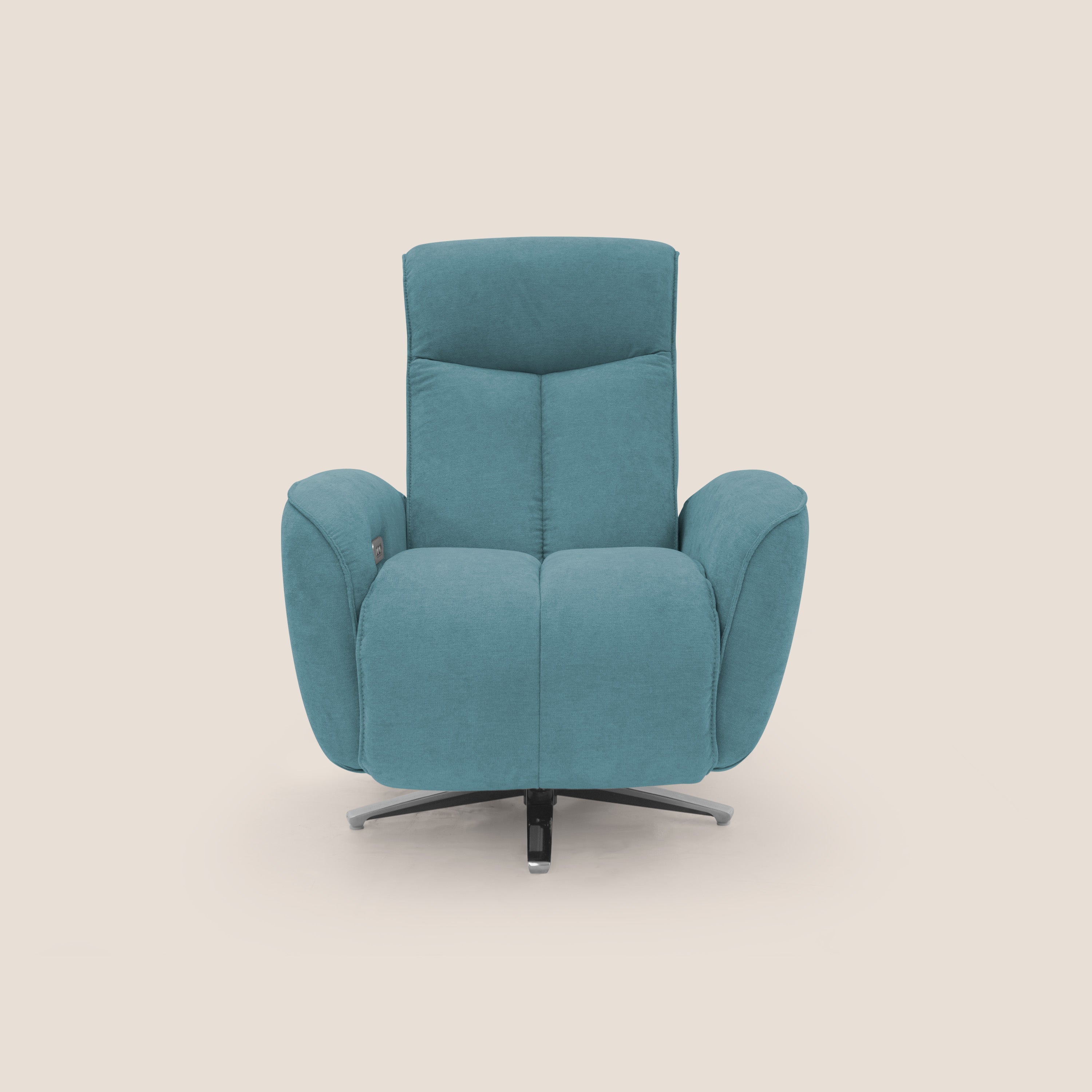 EVA Poltroncina RELAX in morbido tessuto impermeabile T02 azzurro - divani.store