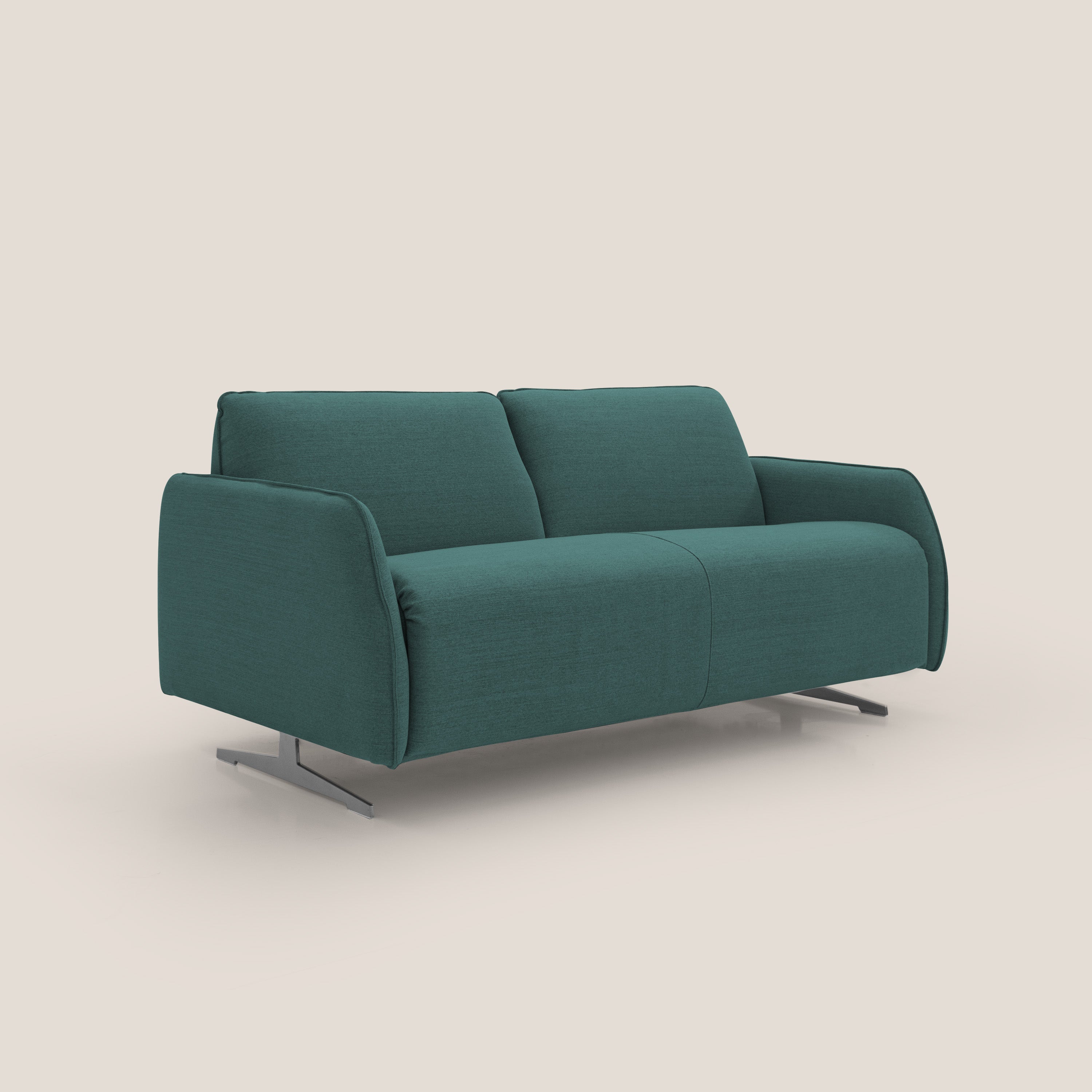 Texas Divano letto matrimoniale moderno in tessuto impermeabile T19 petrolio - divani.store