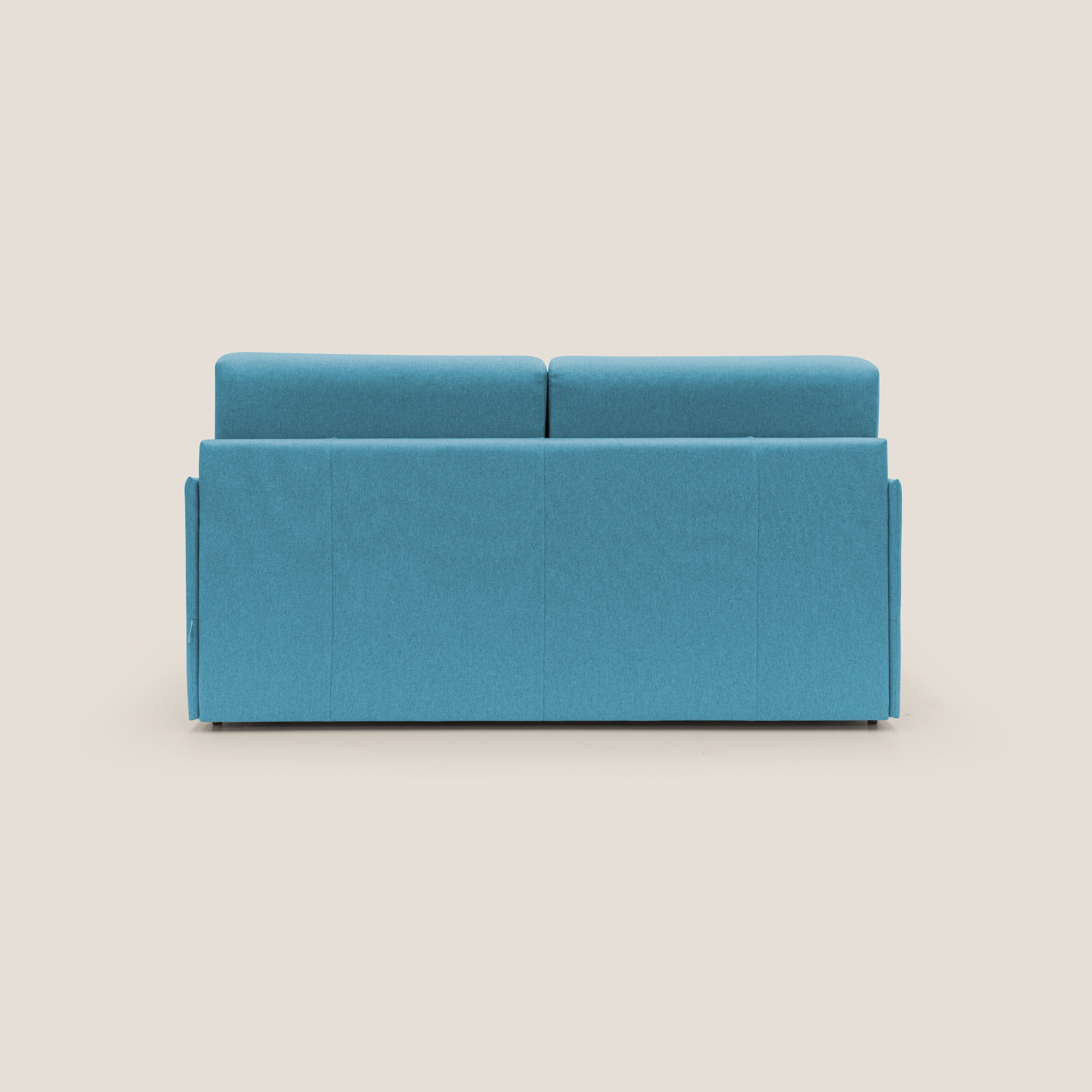 Evans Divano letto matrimoniale in tessuto impermeabile T13 azzurro - divani.store