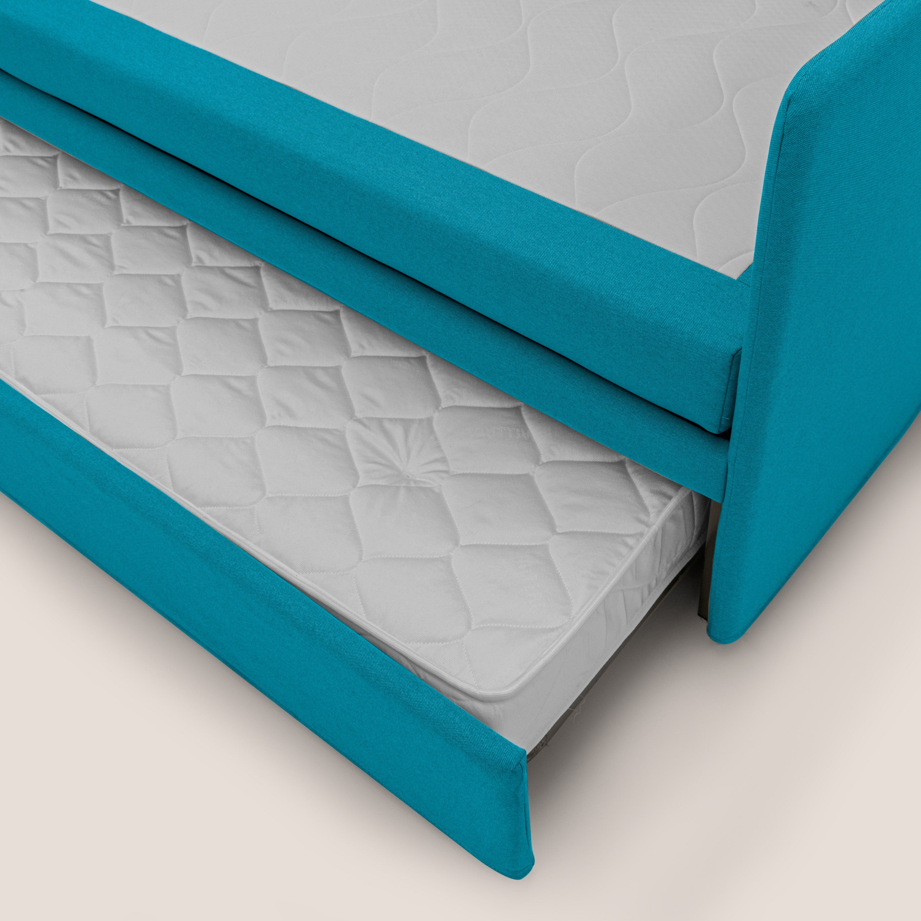 Naviglio Divano duplex con doppio letto in tessuto simil cotone impermeabile T13 azzurro - divani.store