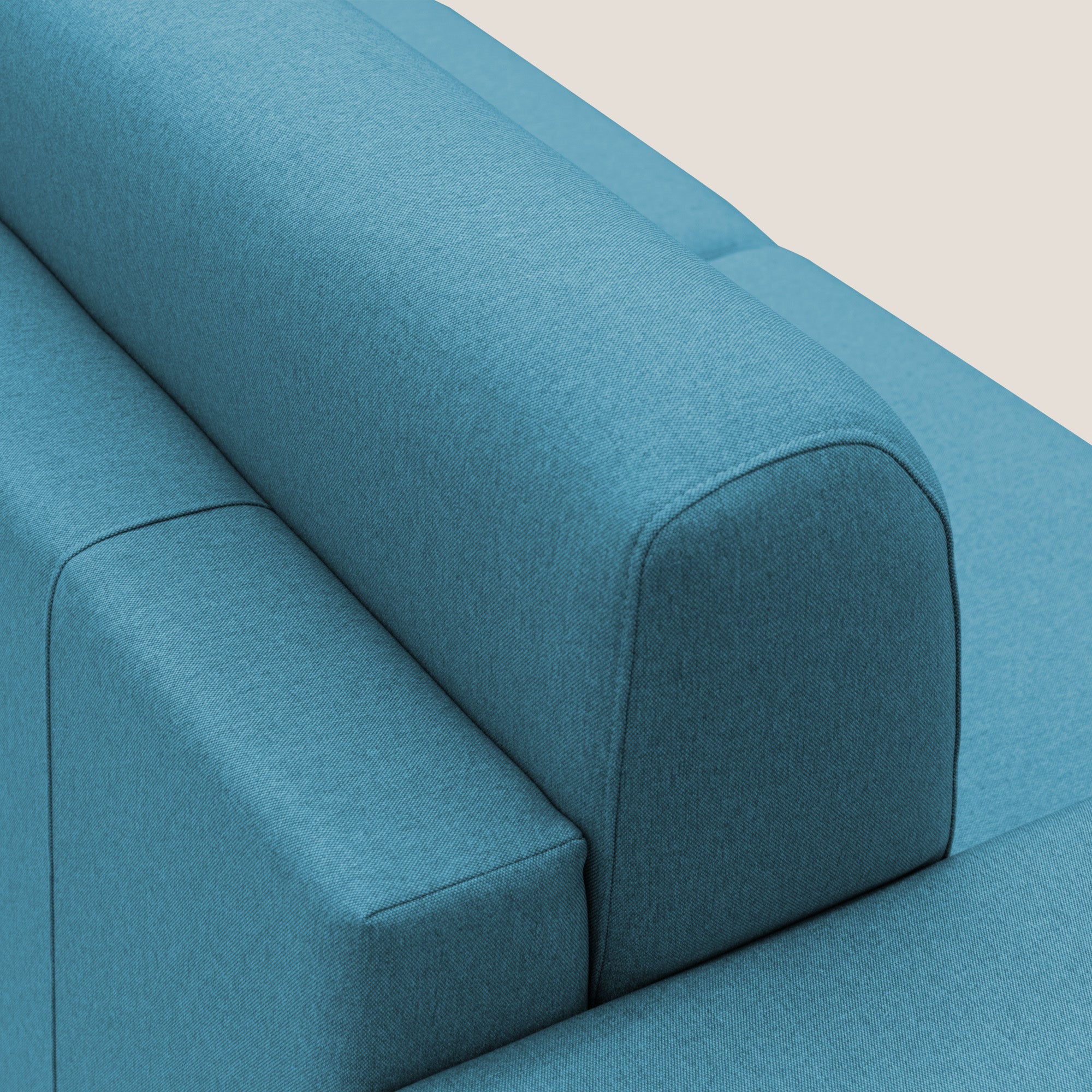 Chris Divano letto matrimoniale in tessuto impermeabile T13 azzurro - divani.store