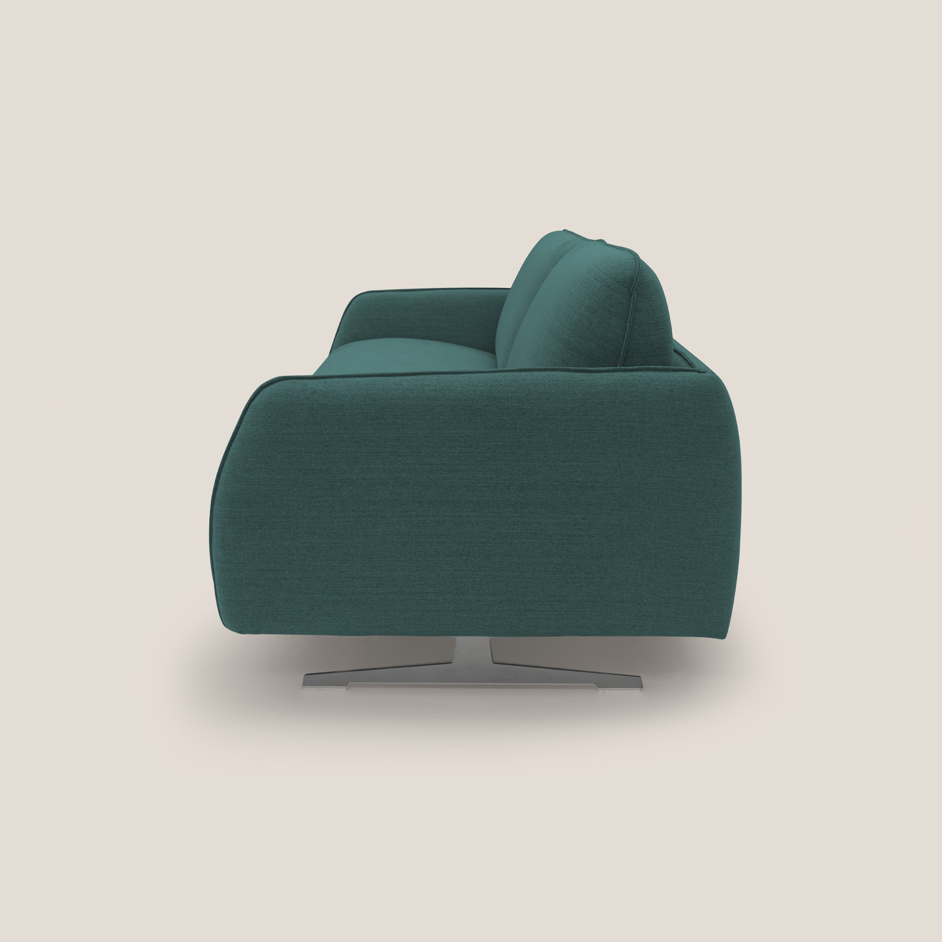 Texas Divano letto matrimoniale moderno in tessuto impermeabile T19 petrolio - divani.store