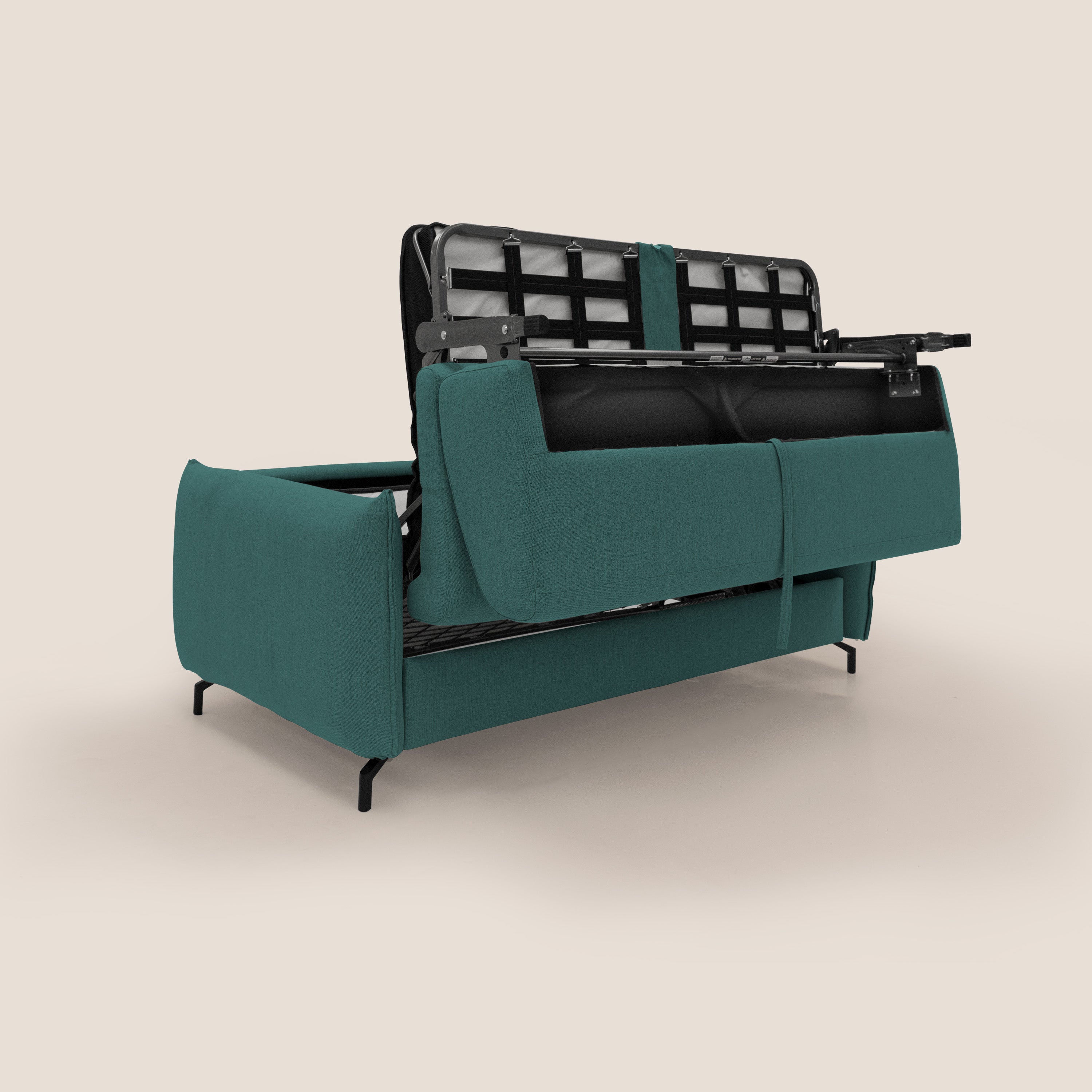Scarlet divano letto in tessuto misto cotone impermeabile T19 petrolio