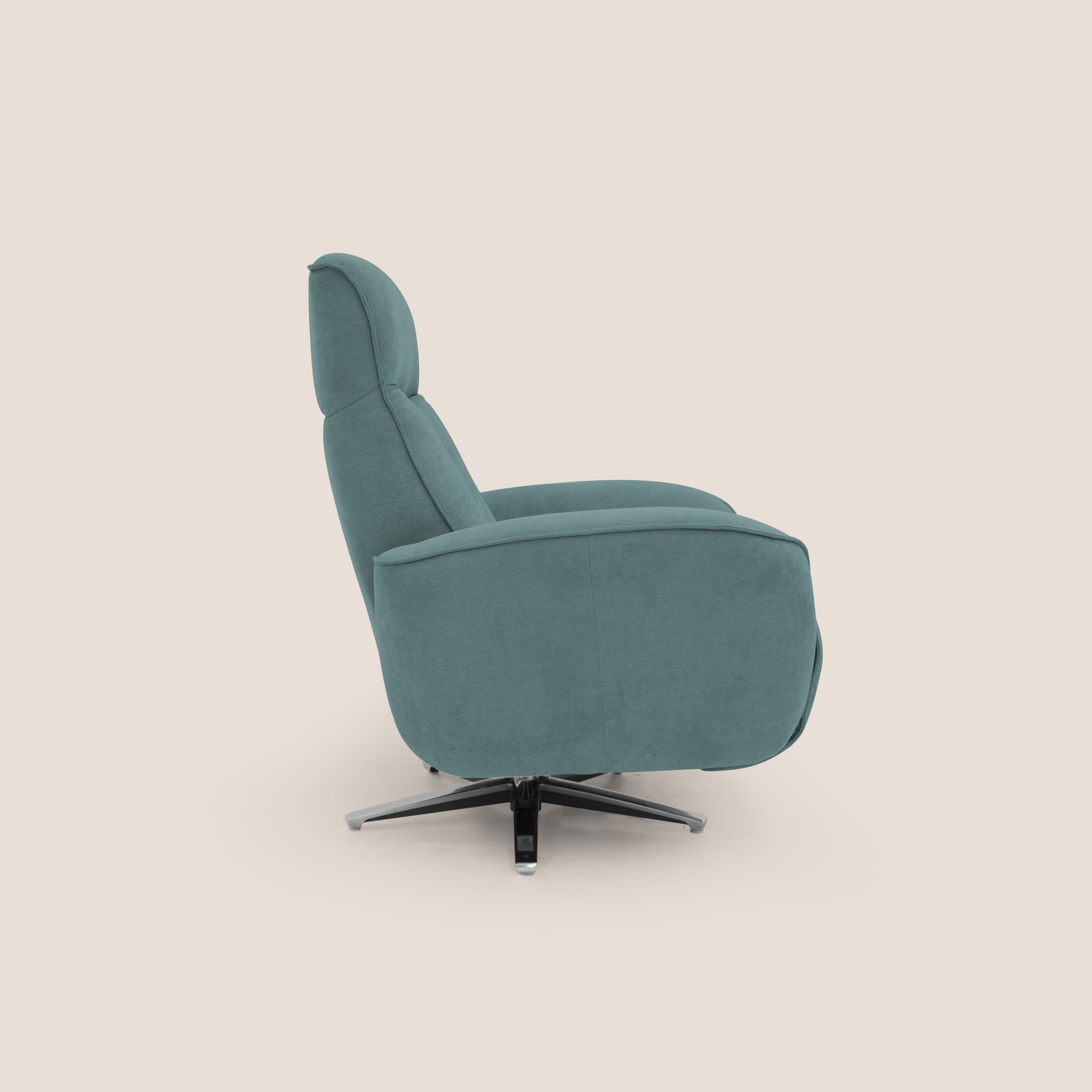 EVA Poltroncina RELAX in morbido tessuto impermeabile T02 petrolio - divani.store