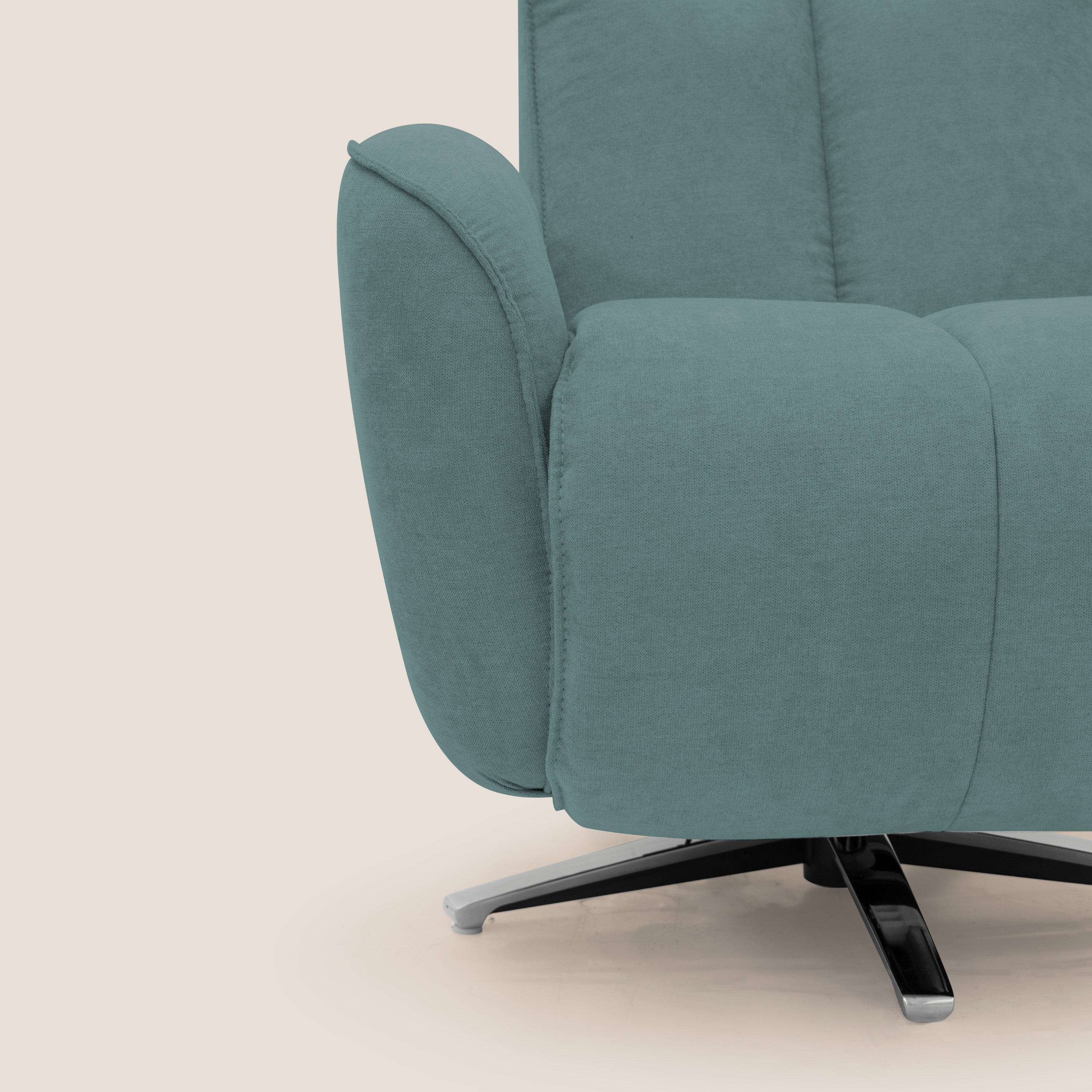 EVA Poltroncina RELAX in morbido tessuto impermeabile T02 petrolio - divani.store