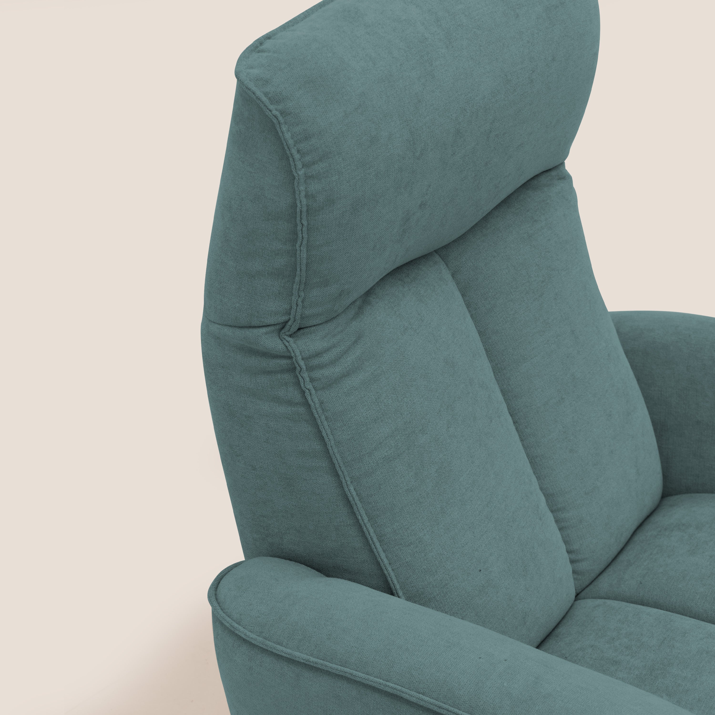 EVA Poltroncina RELAX in morbido tessuto impermeabile T02 petrolio - divani.store