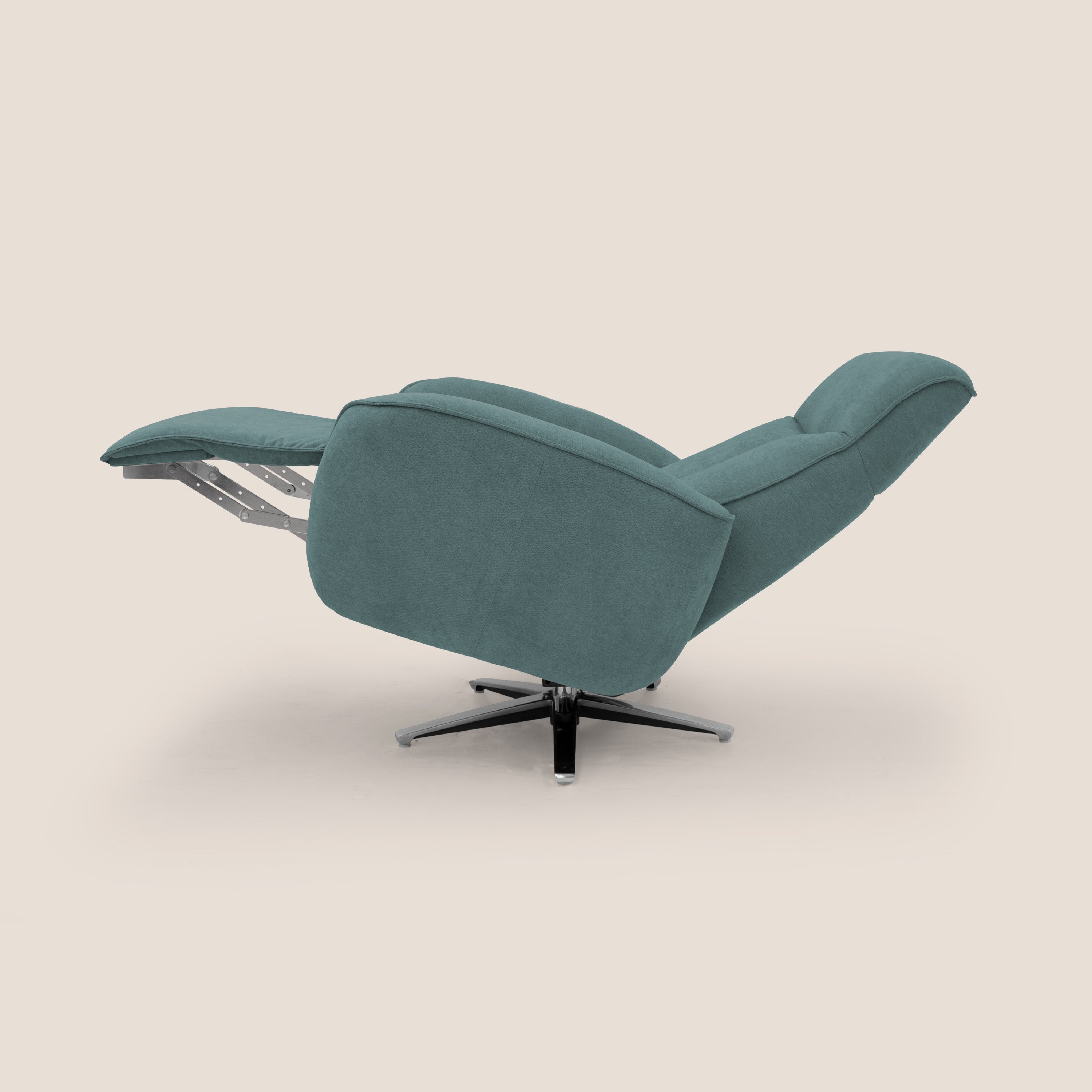 EVA Poltroncina RELAX in morbido tessuto impermeabile T02 petrolio - divani.store