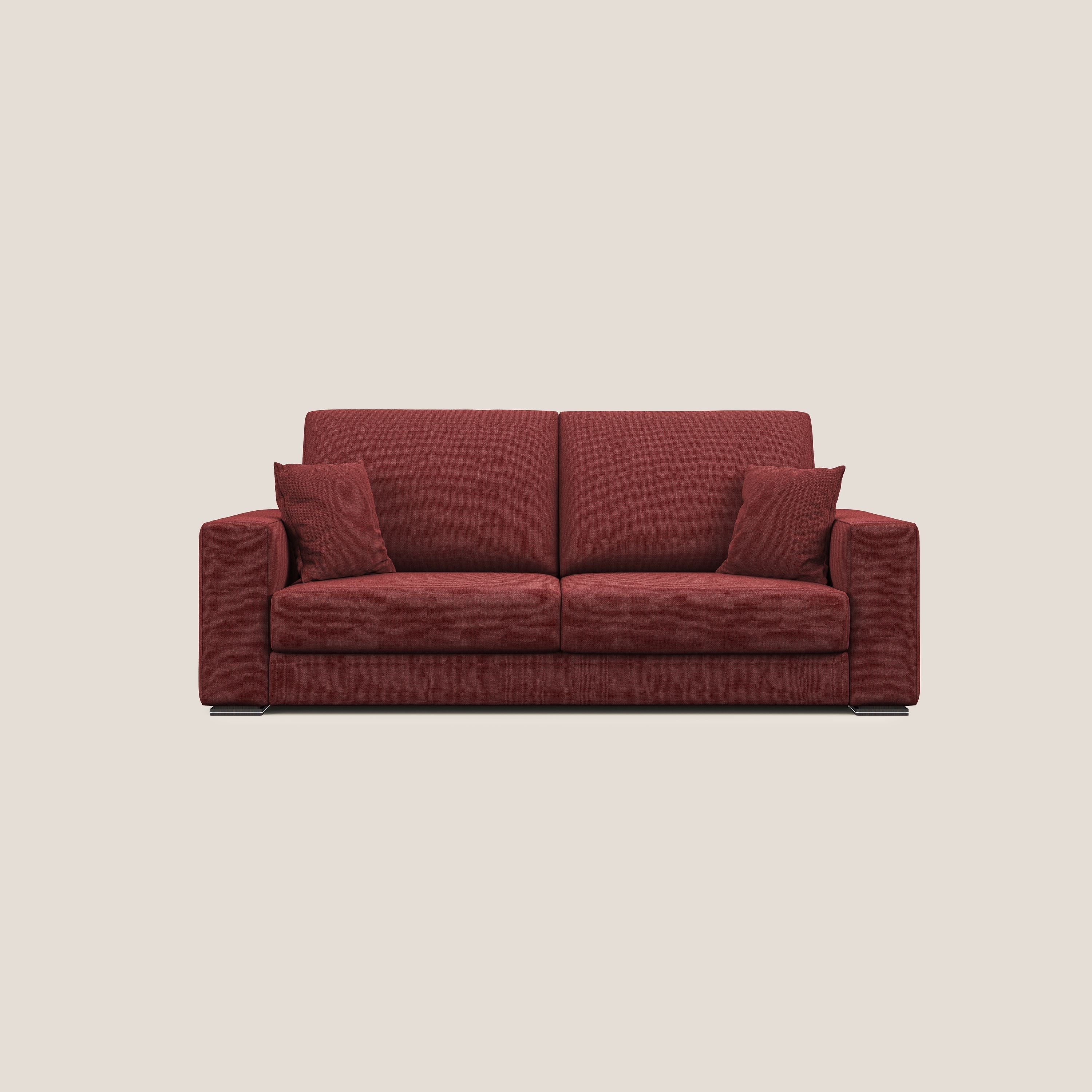 Marte divano in tessuto smacchiabile impermeabile T08 rosso - divani.store