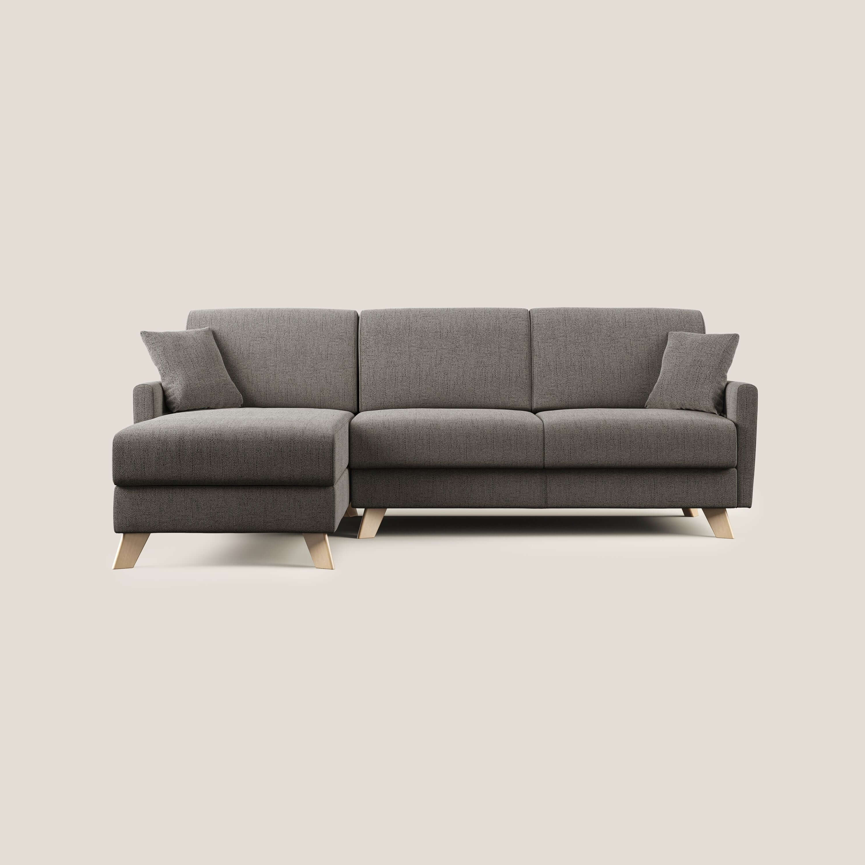 Edgar divano letto angolare in tessuto felis impermeabile T03 talpa - divani.store