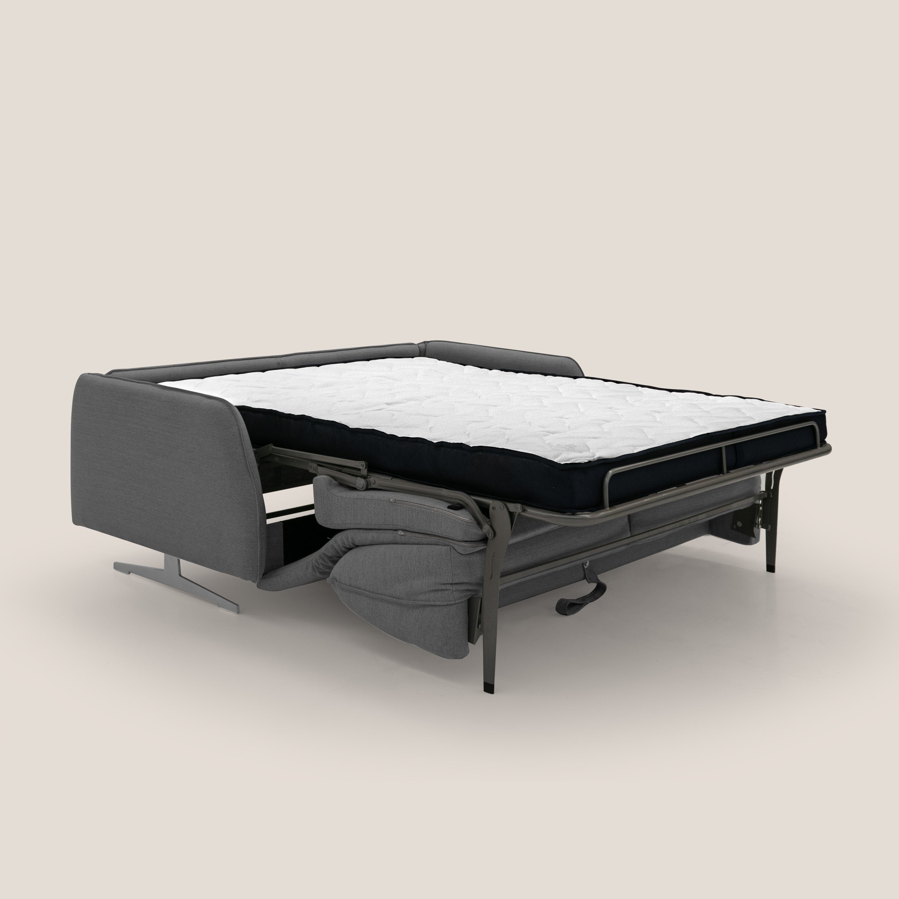 Texas Divano letto matrimoniale moderno in tessuto impermeabile T19 antracite - divani.store