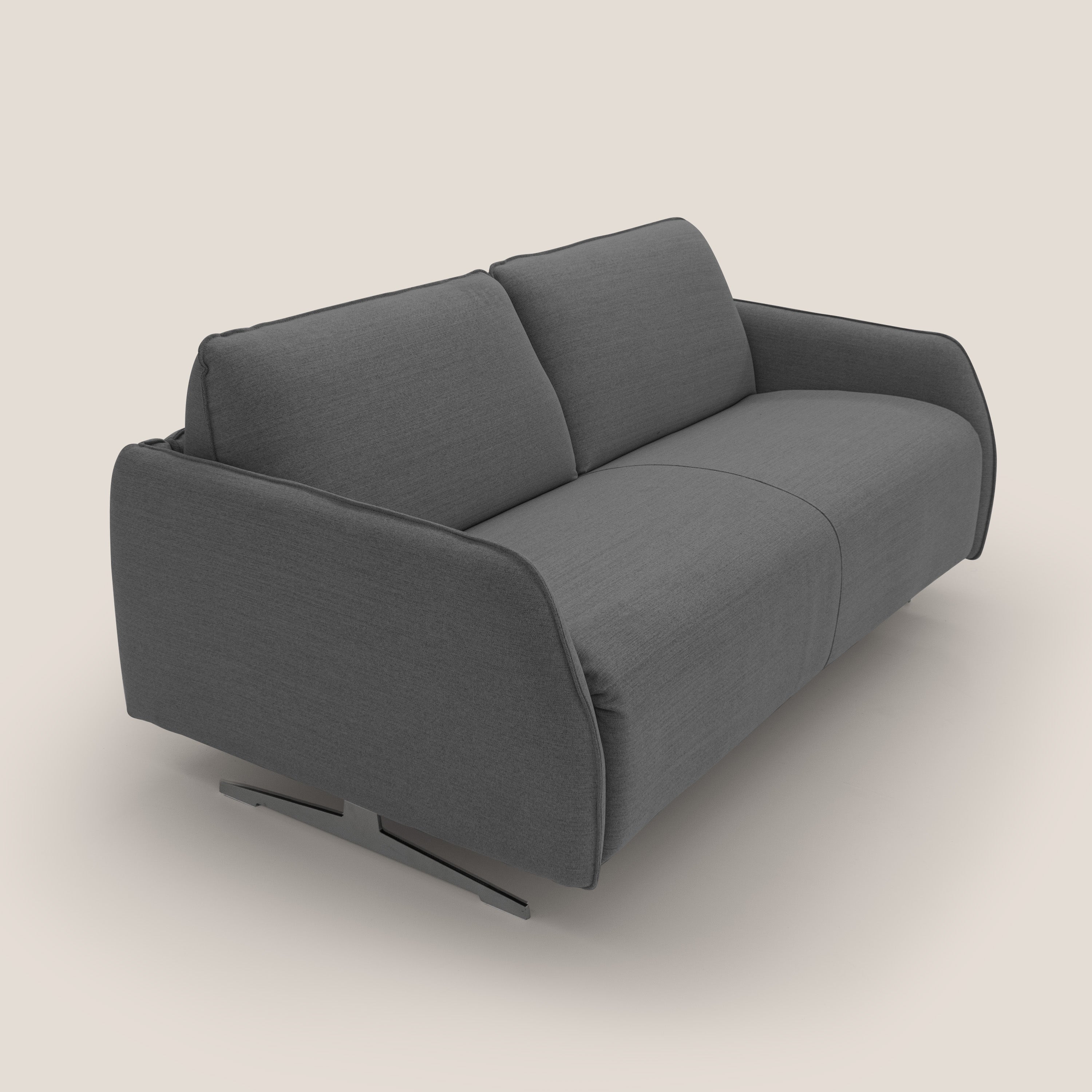 Texas Divano letto matrimoniale moderno in tessuto impermeabile T19 antracite - divani.store