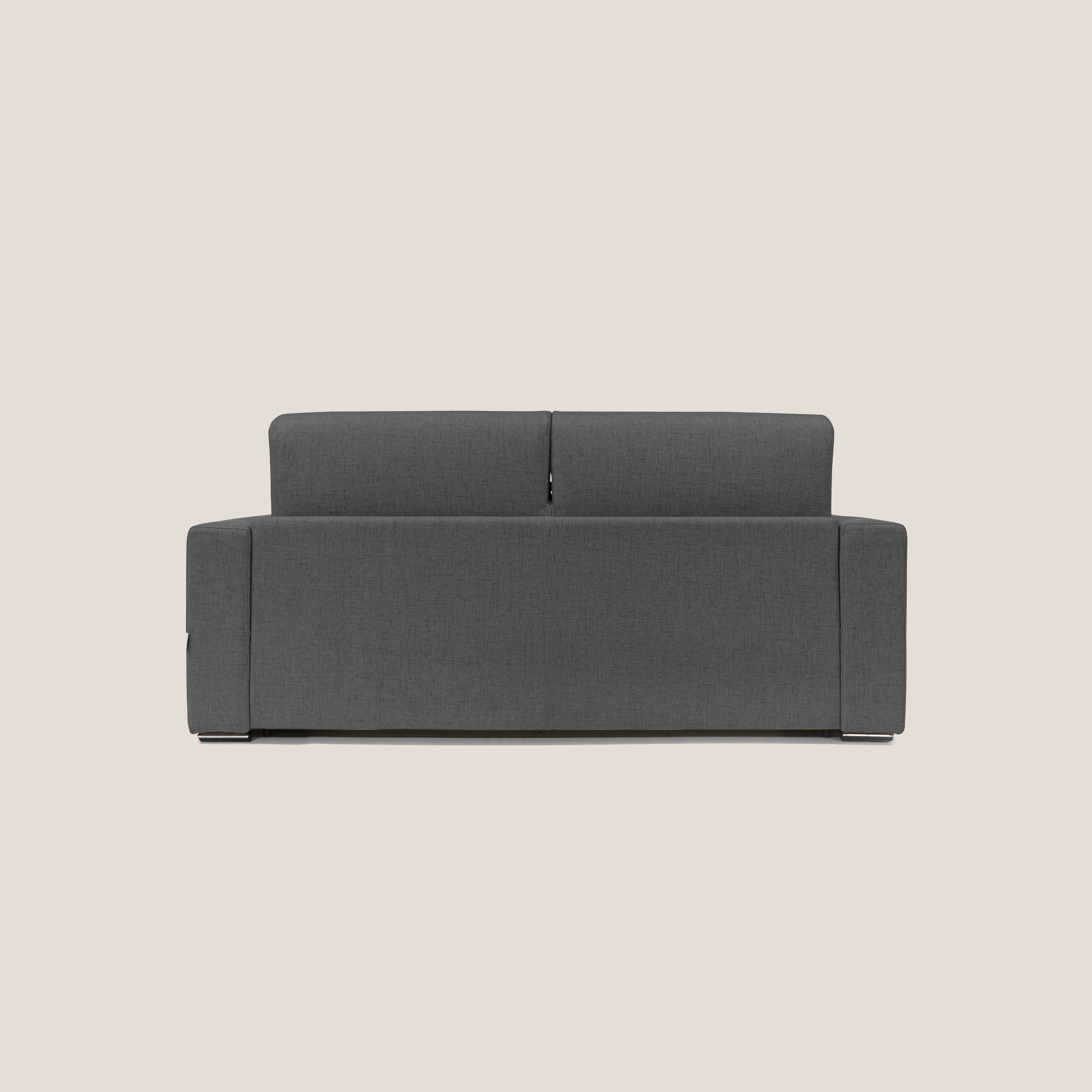 Nixon Divano letto matrimoniale con materasso 20 cm in tessuto impermeabile T03 antracite - divani.store