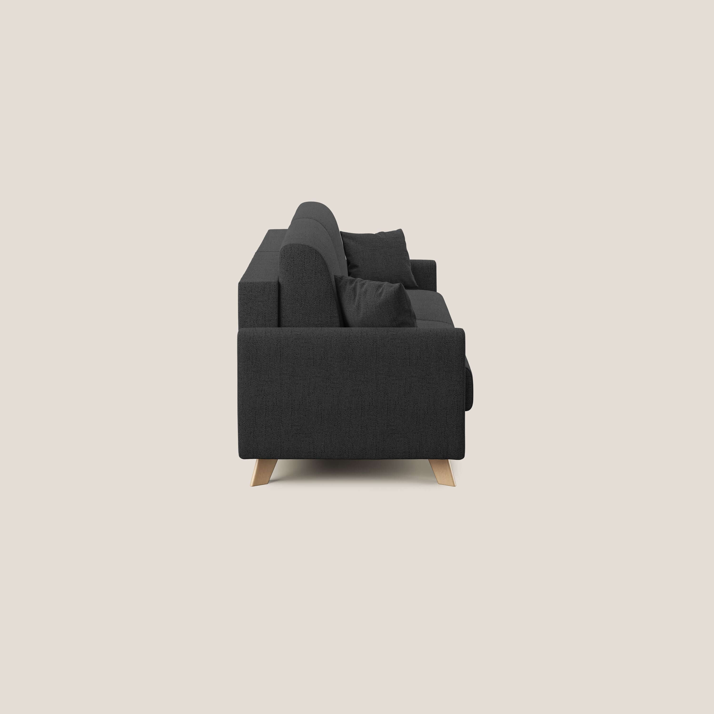 Edgar divano letto matrimoniale in tessuto felis impermeabile T03 antracite - divani.store