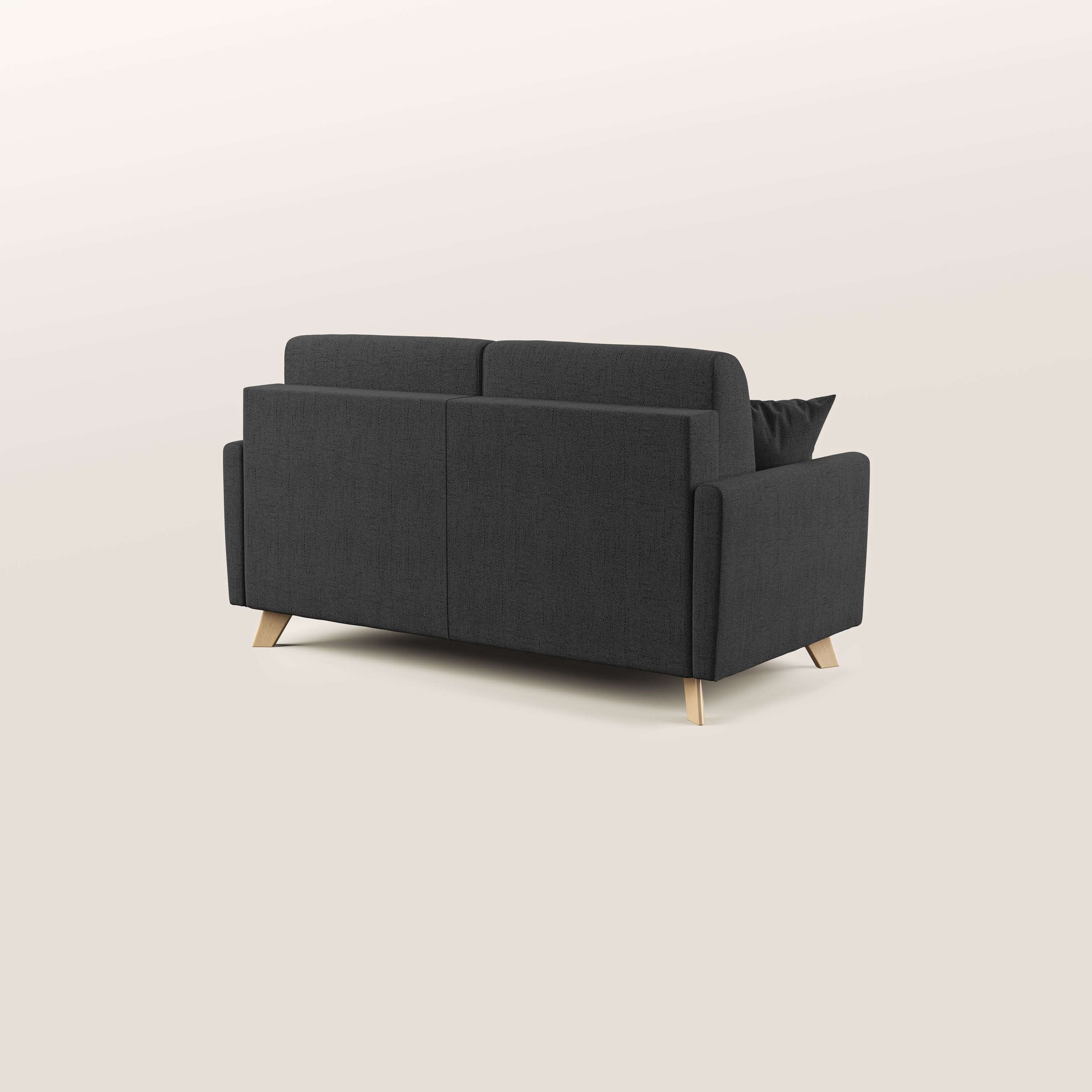 Edgar divano letto matrimoniale in tessuto felis impermeabile T03 antracite - divani.store