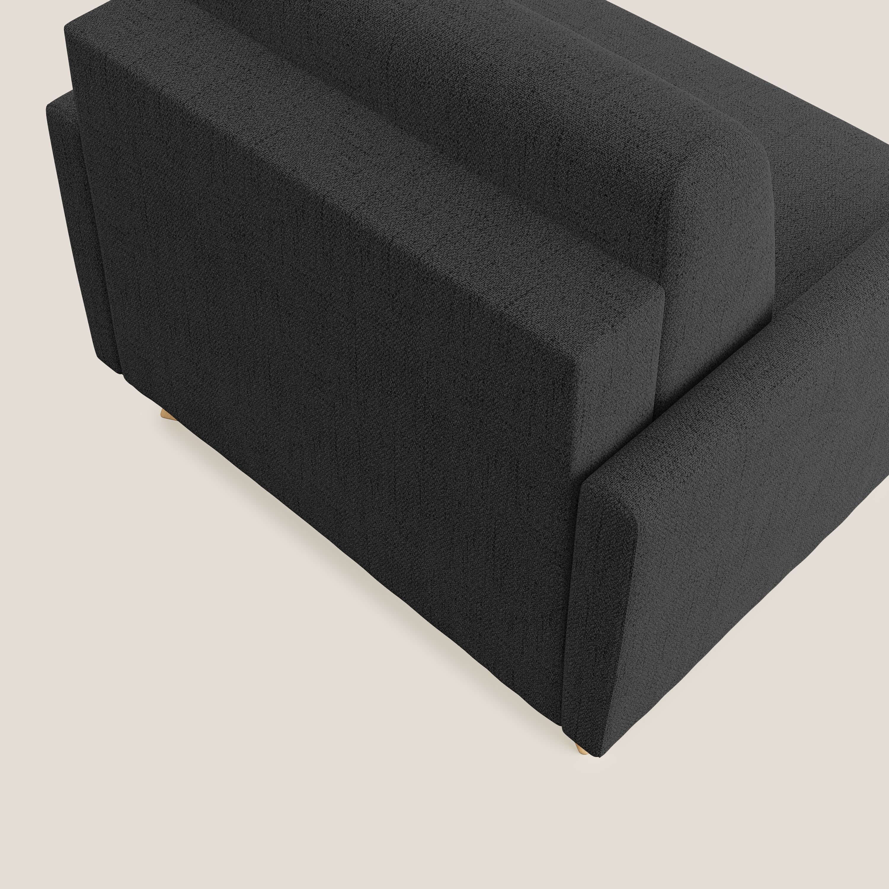 Edgar poltrona letto in tessuto felis impermeabile T03 antracite - divani.store