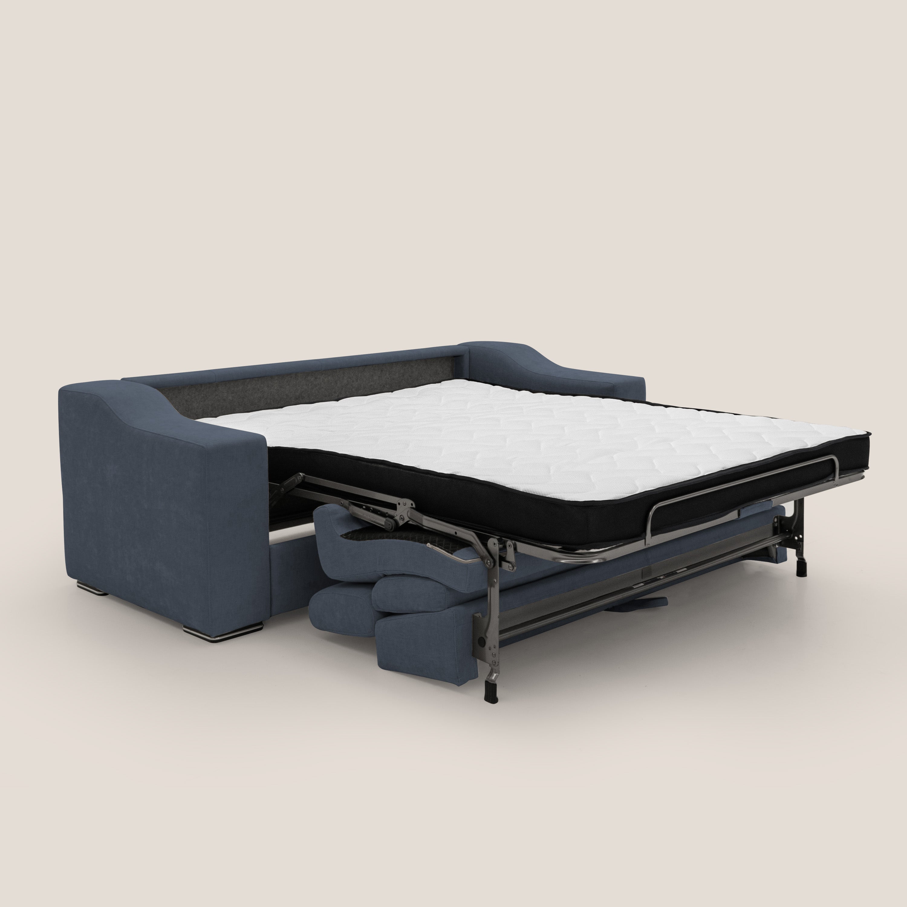 Bomber divano letto matrimoniale con poggiatesta in tessuto impermeabile T14 - divani.store