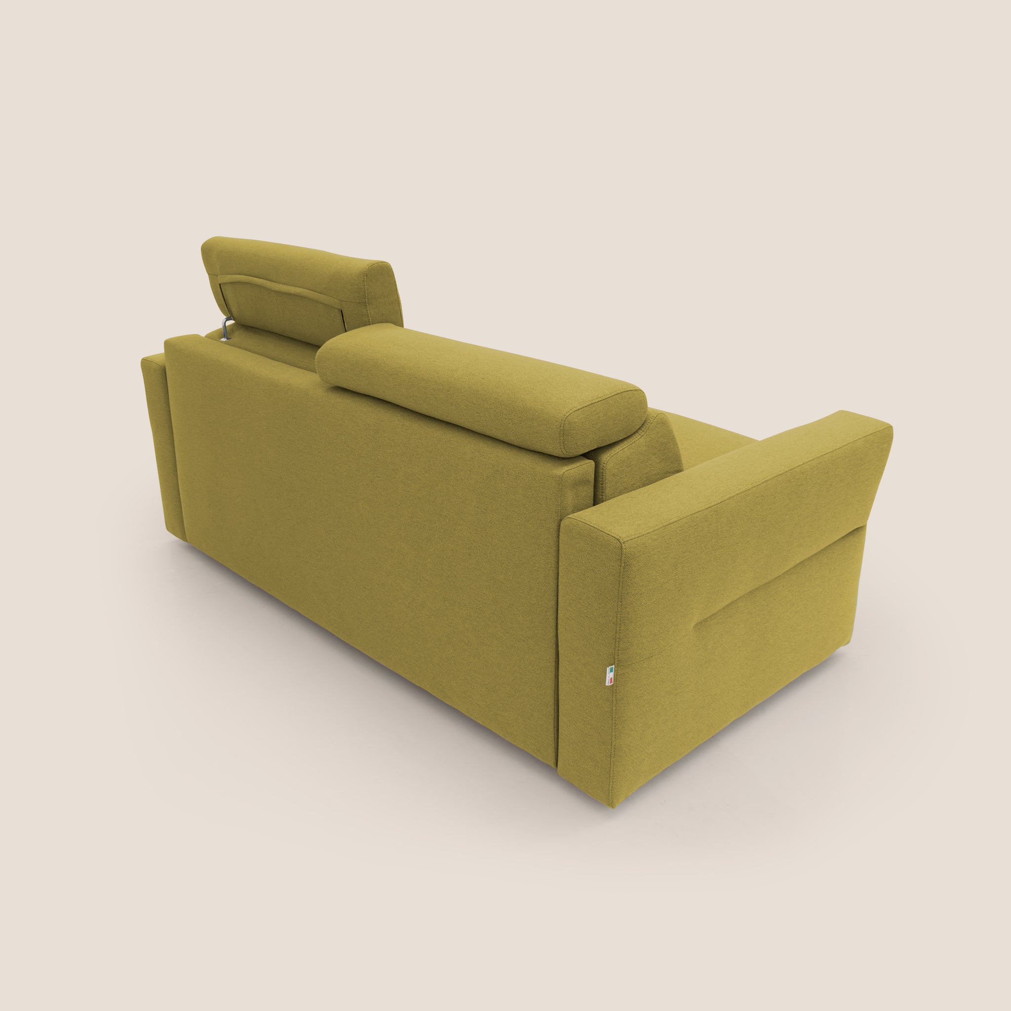 Avalon divano letto 100% ecosostenibile con materasso alto 18 cm in tessuto smacchiabile T05