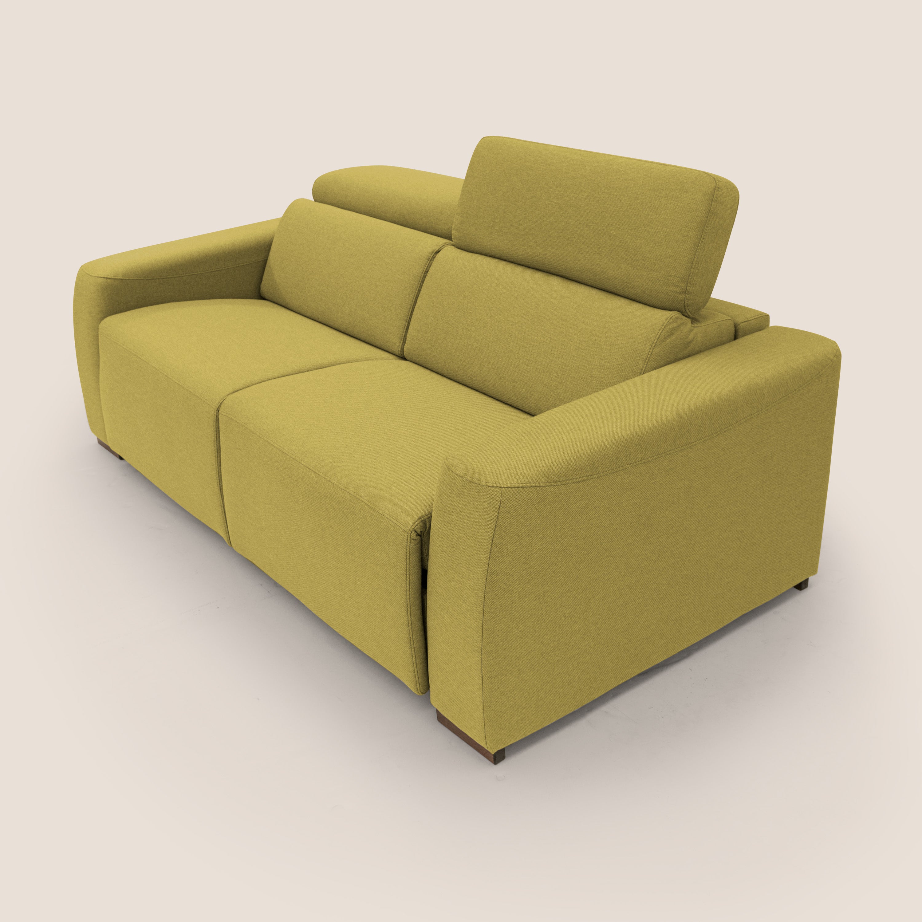 Poseidon divano letto + relax elettrico in tessuto smacchiabile impermeabile T05 giallo