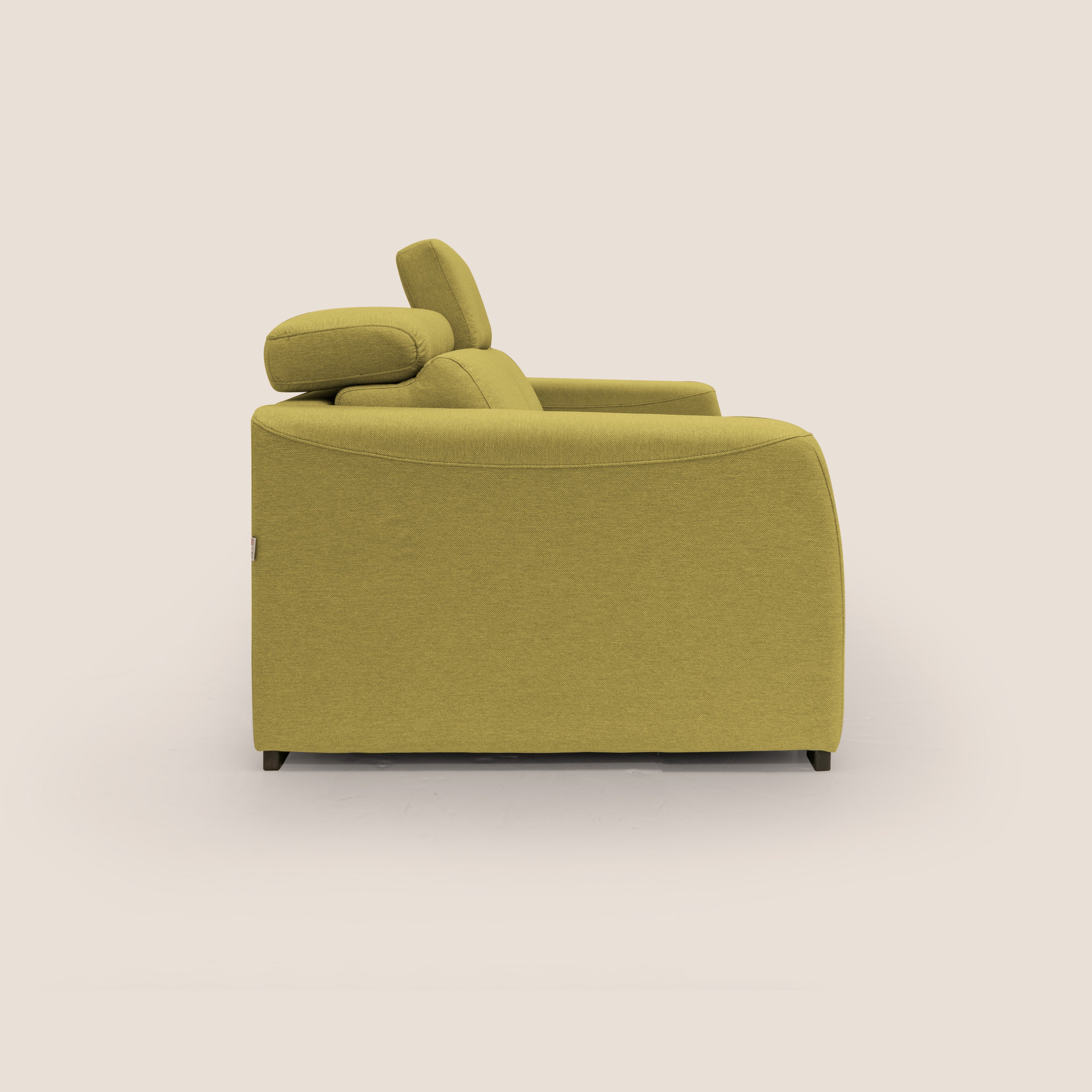 Poseidon divano letto + relax elettrico in tessuto smacchiabile impermeabile T05 giallo