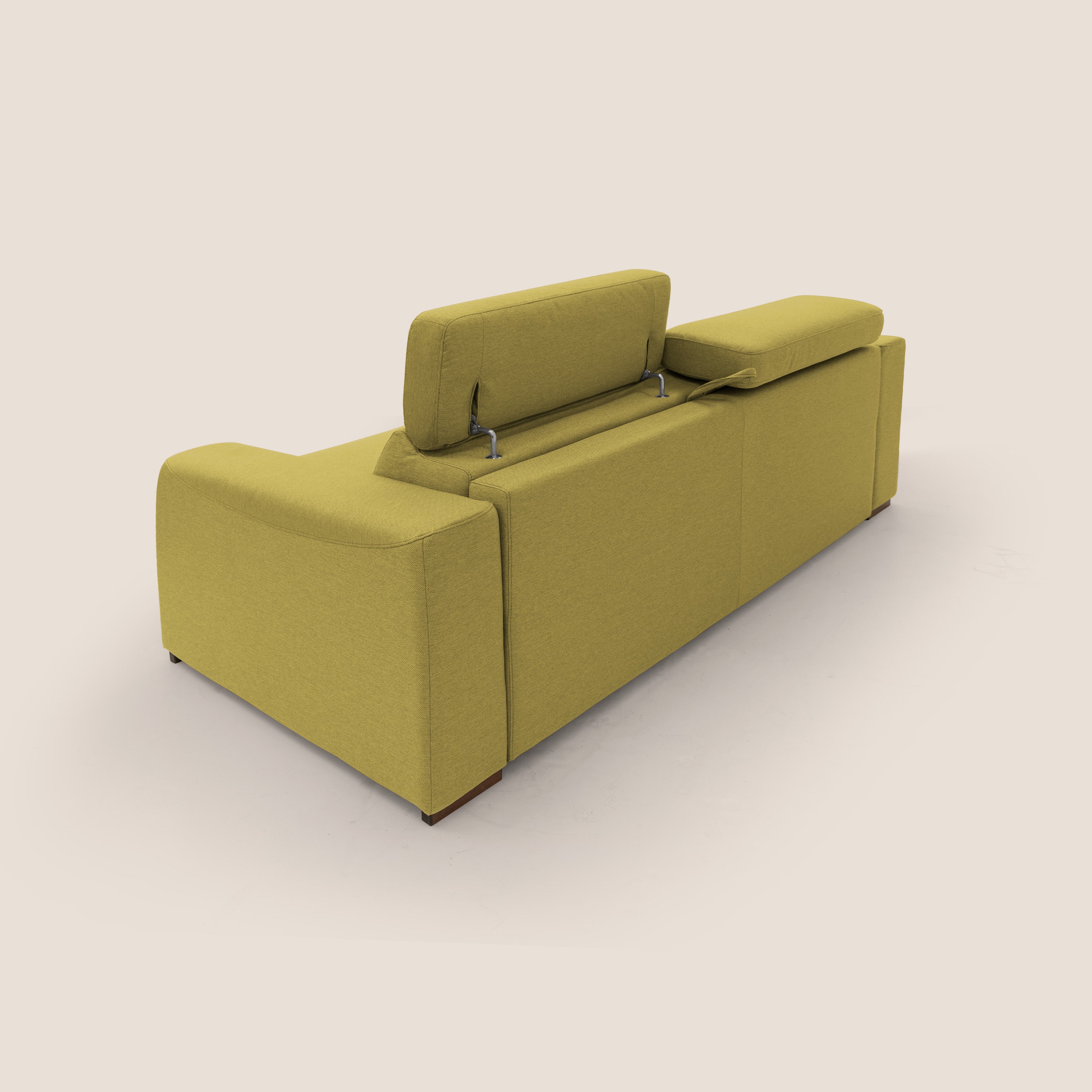Poseidon divano letto + relax elettrico in tessuto smacchiabile impermeabile T05 giallo