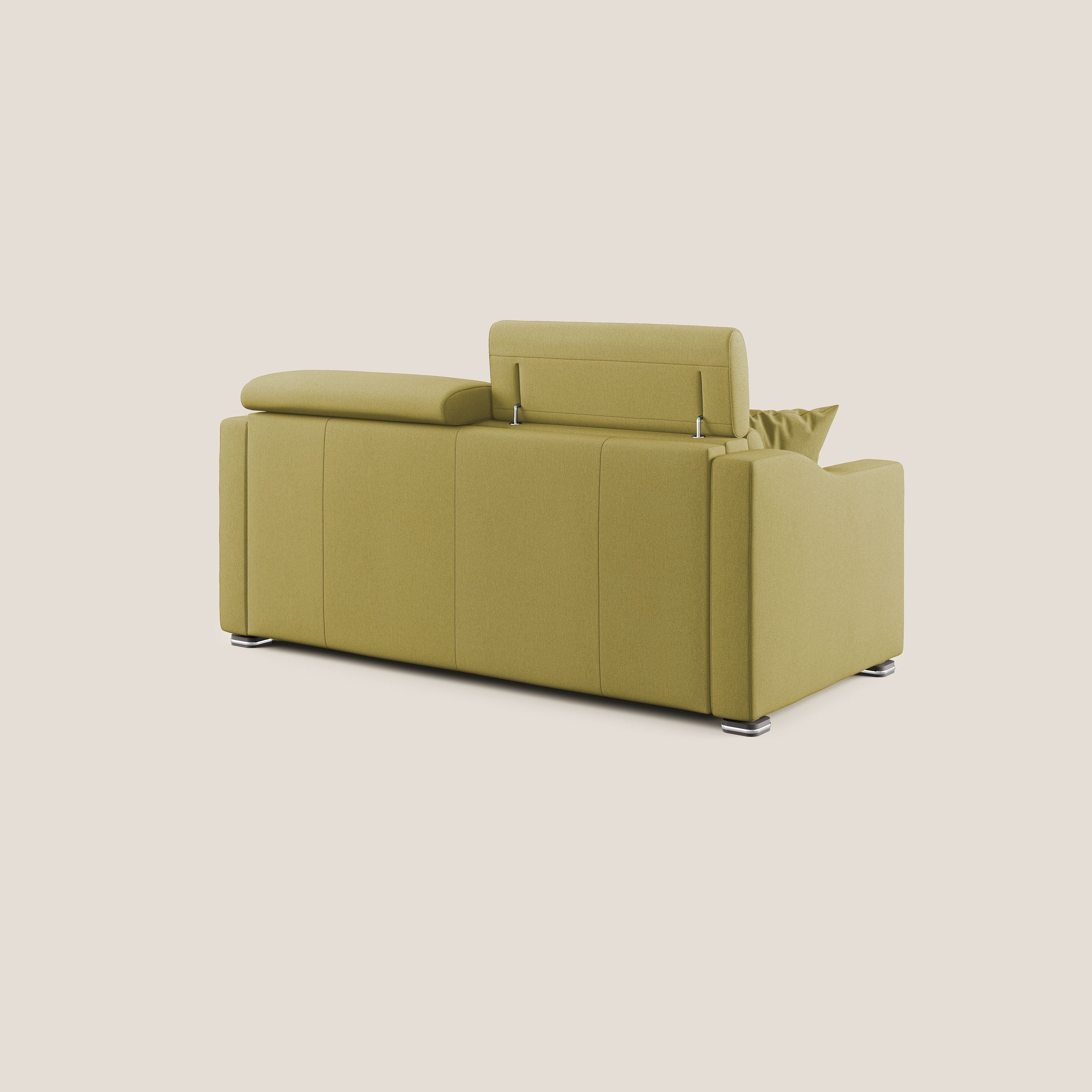 Amber divano letto matrimoniale in tessuto smacchiabile T05 giallo - divani.store