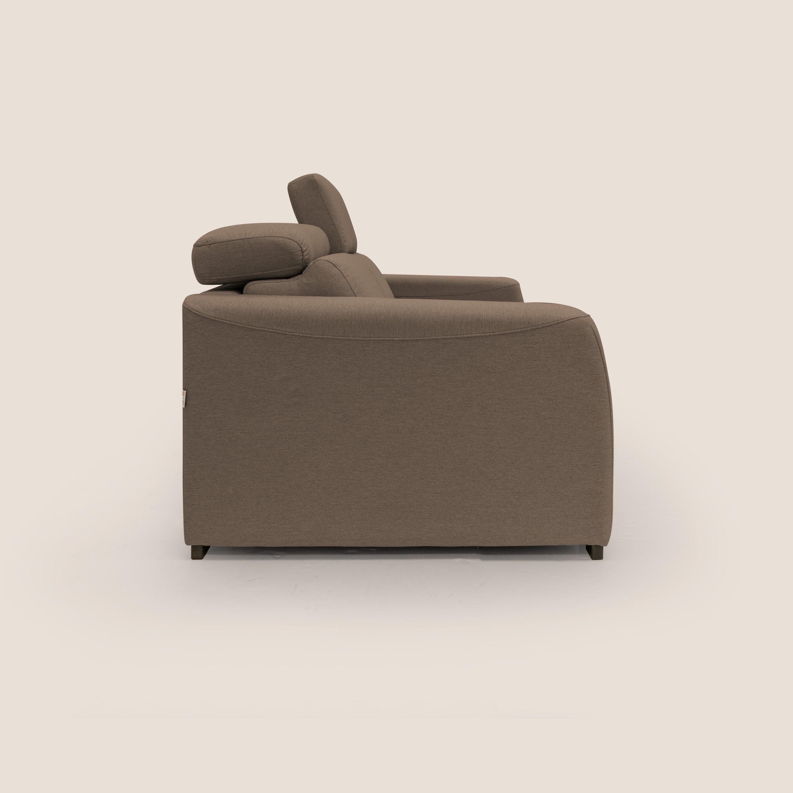 Poseidon divano letto + relax elettrico in tessuto smacchiabile impermeabile T05 marrone