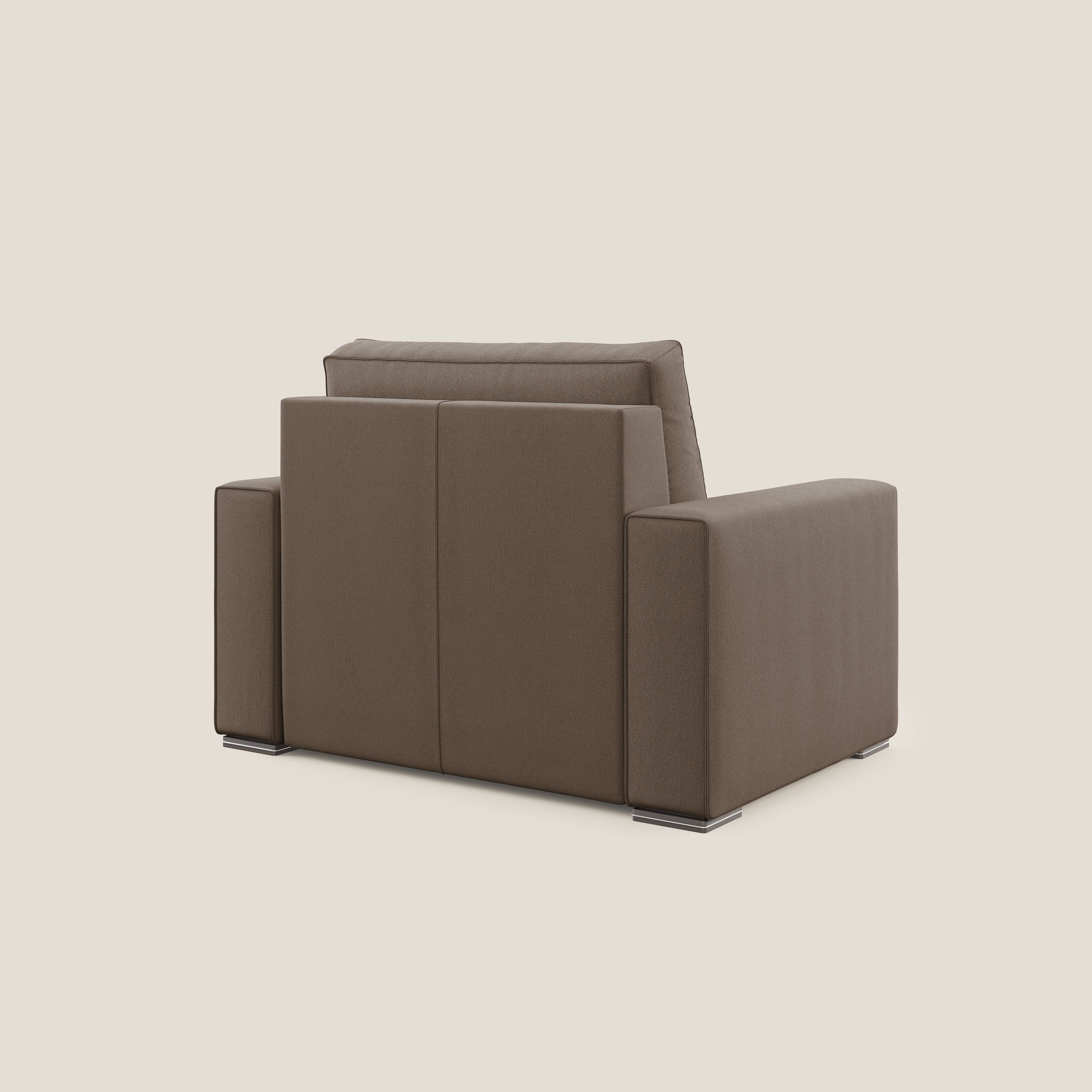 Dream poltrona letto in tessuto smacchiabile T05 marrone - divani.store