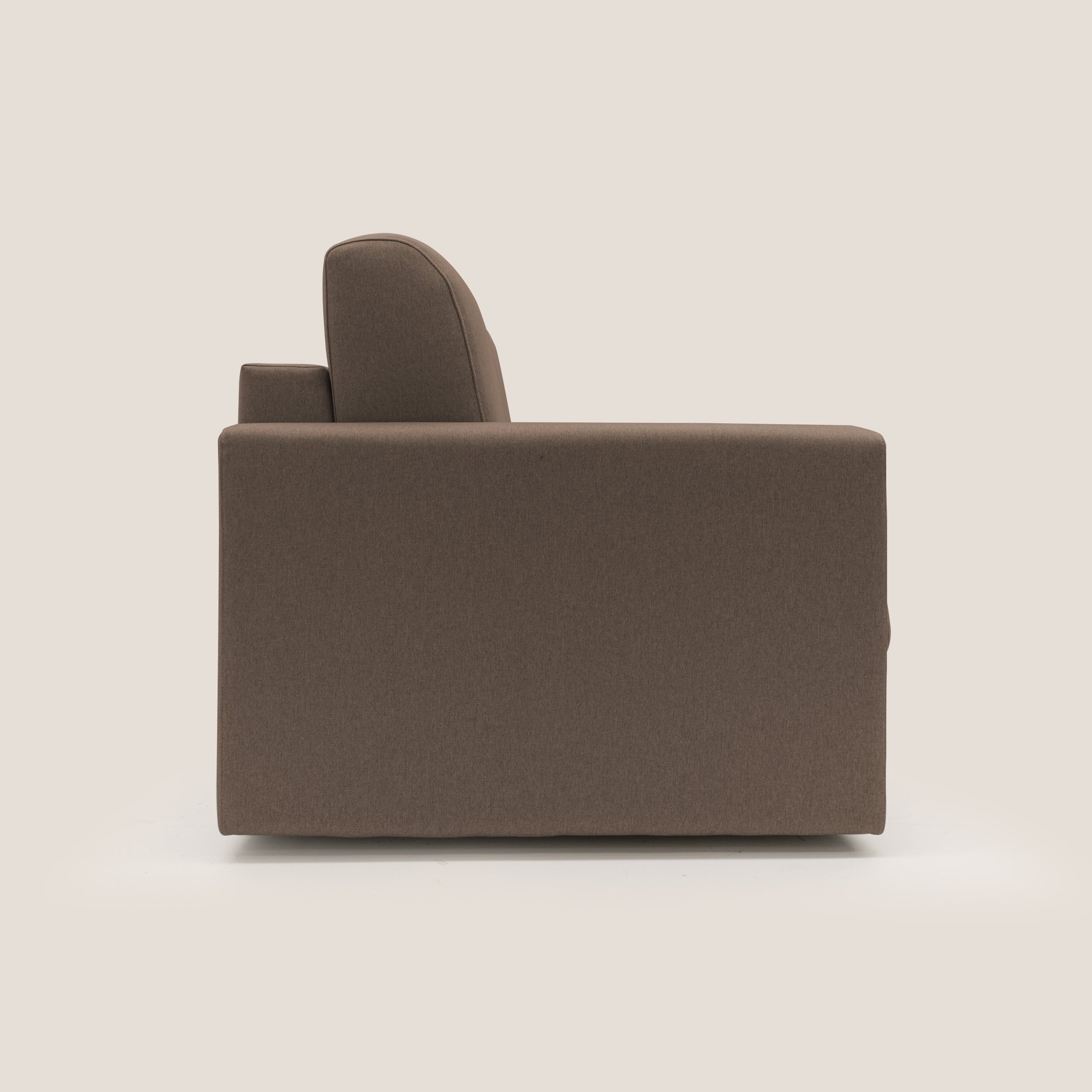 Chris Divano letto matrimoniale in tessuto impermeabile T13 marrone - divani.store