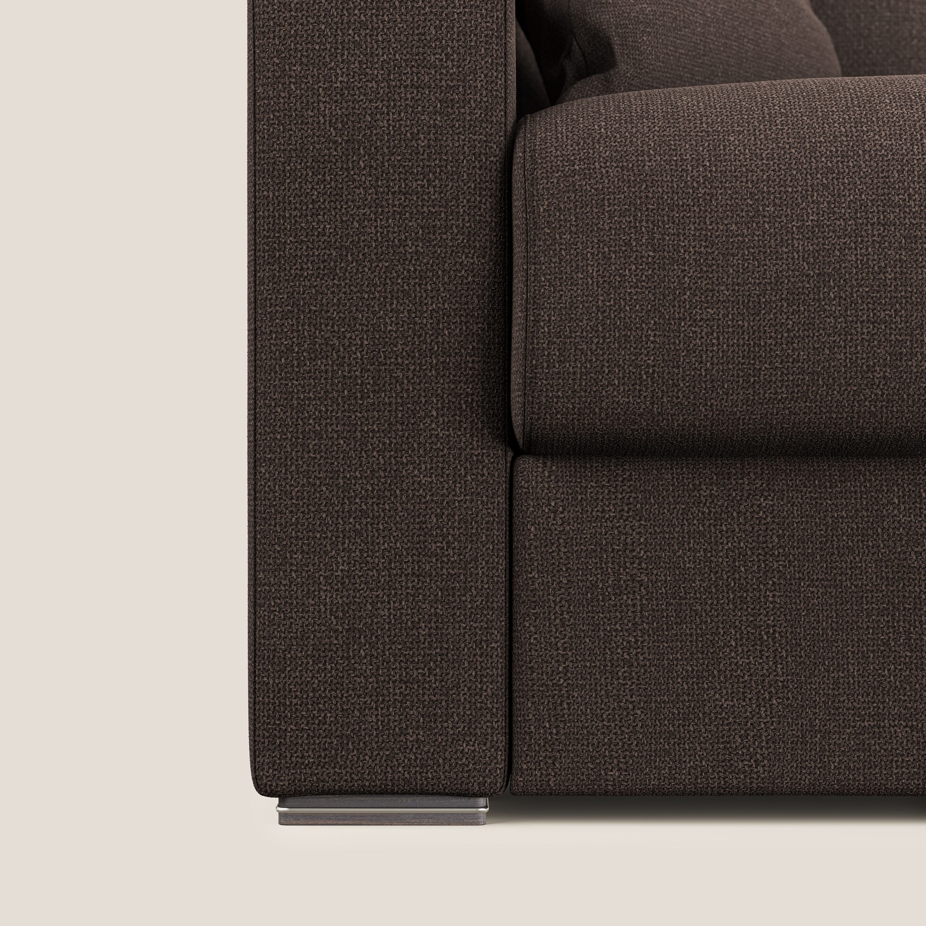 Best Divano letto matrimoniale in tessuto smacchiabile QuickClean T08 marrone - divani.store