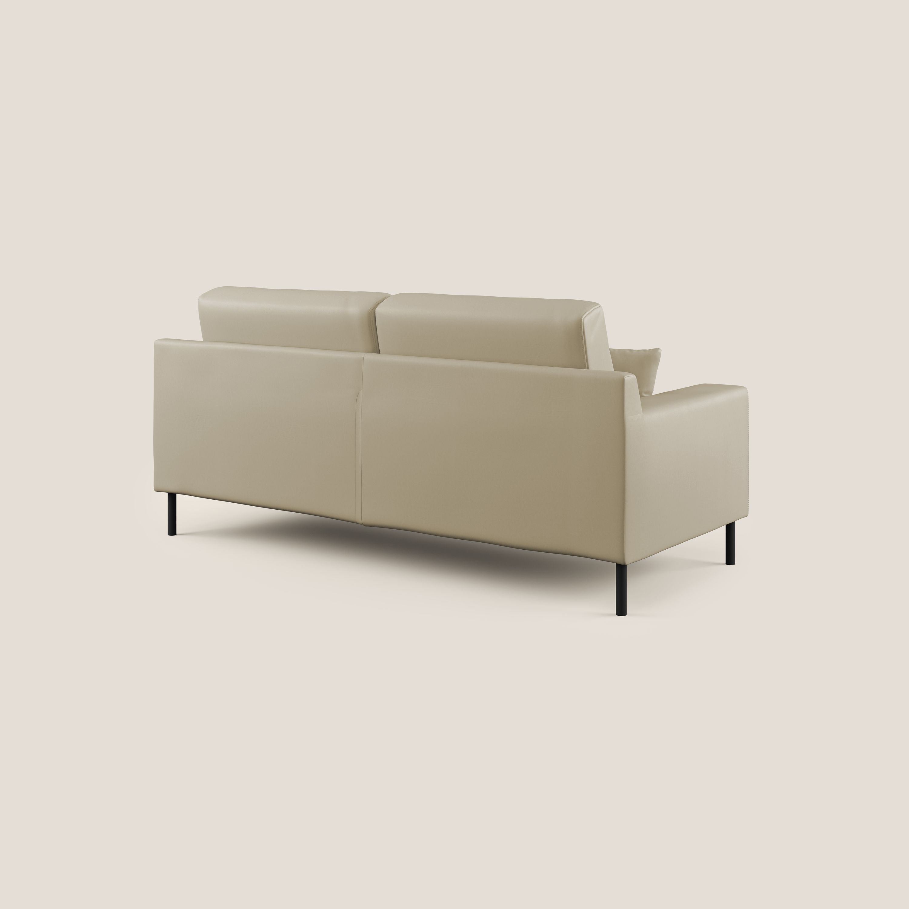 Uranio divano moderno lineare in Ecopelle impermeabile T04 panna - divani.store
