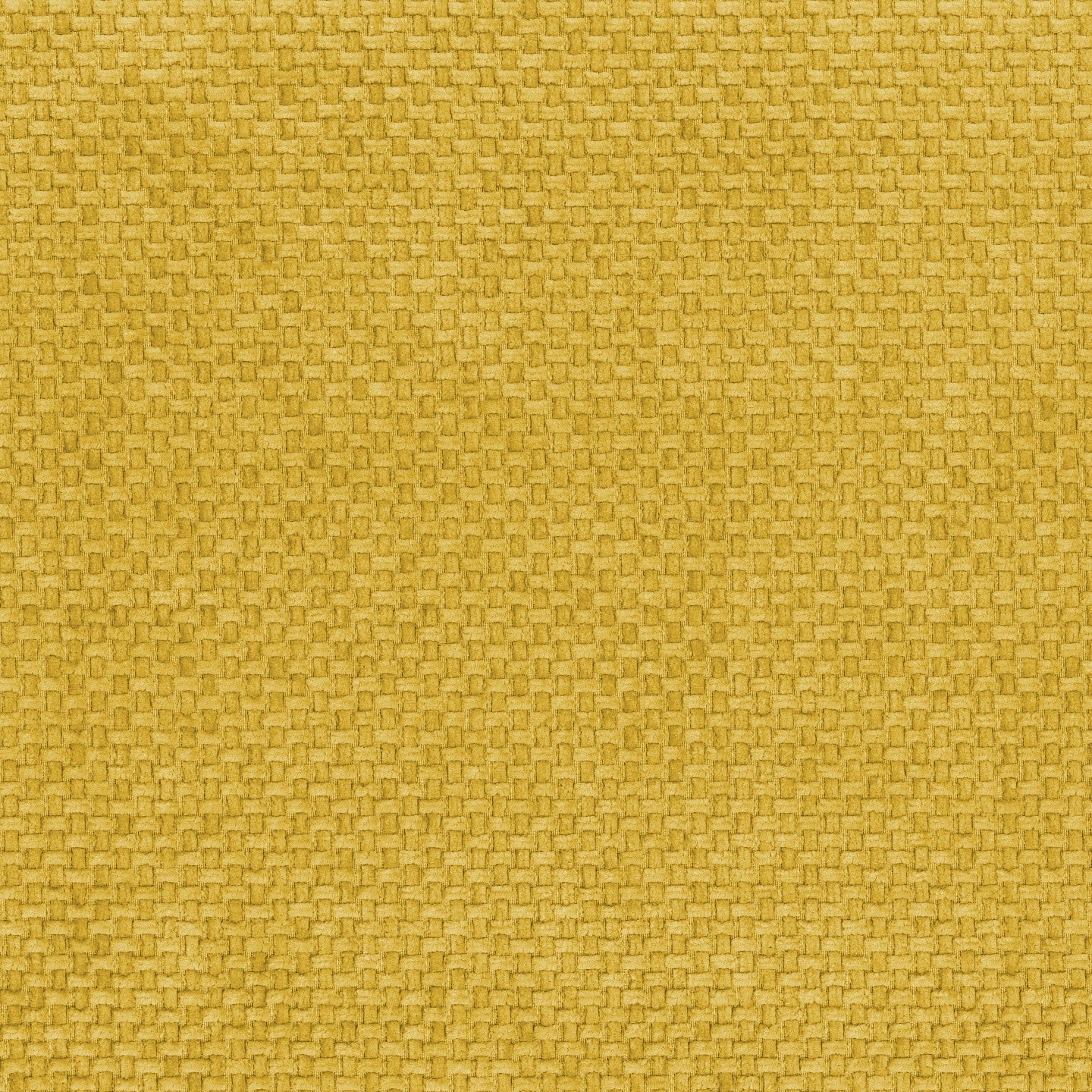 Primo piano di Personalizzazione in T26 di Divani.Store, caratterizzato da un tessuto giallo strutturato con un motivo a cestino. I fili strettamente intrecciati creano un effetto griglia e una superficie tattile coerente.